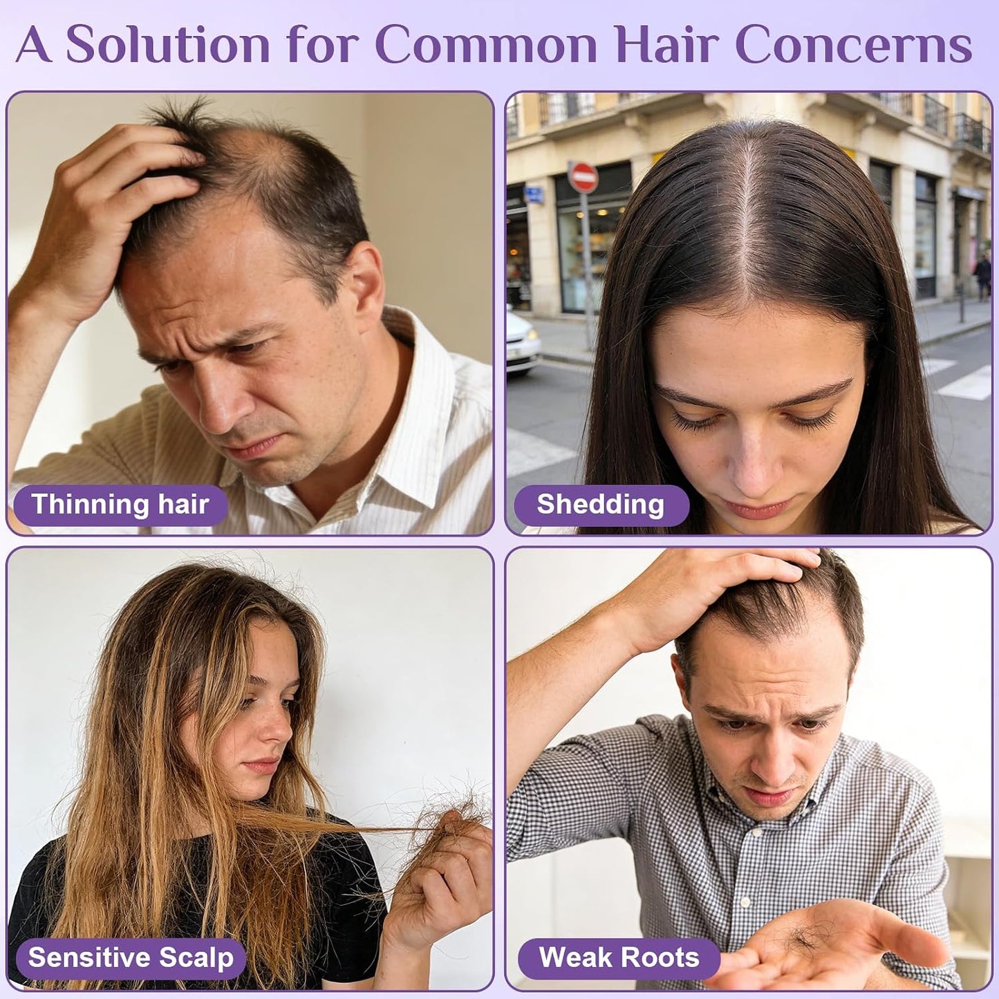Rosemary Hair Growth Serum Roll-On - Biotin & Caffeine for Thicker Hair | 1 Fl Oz (Pack of 2)