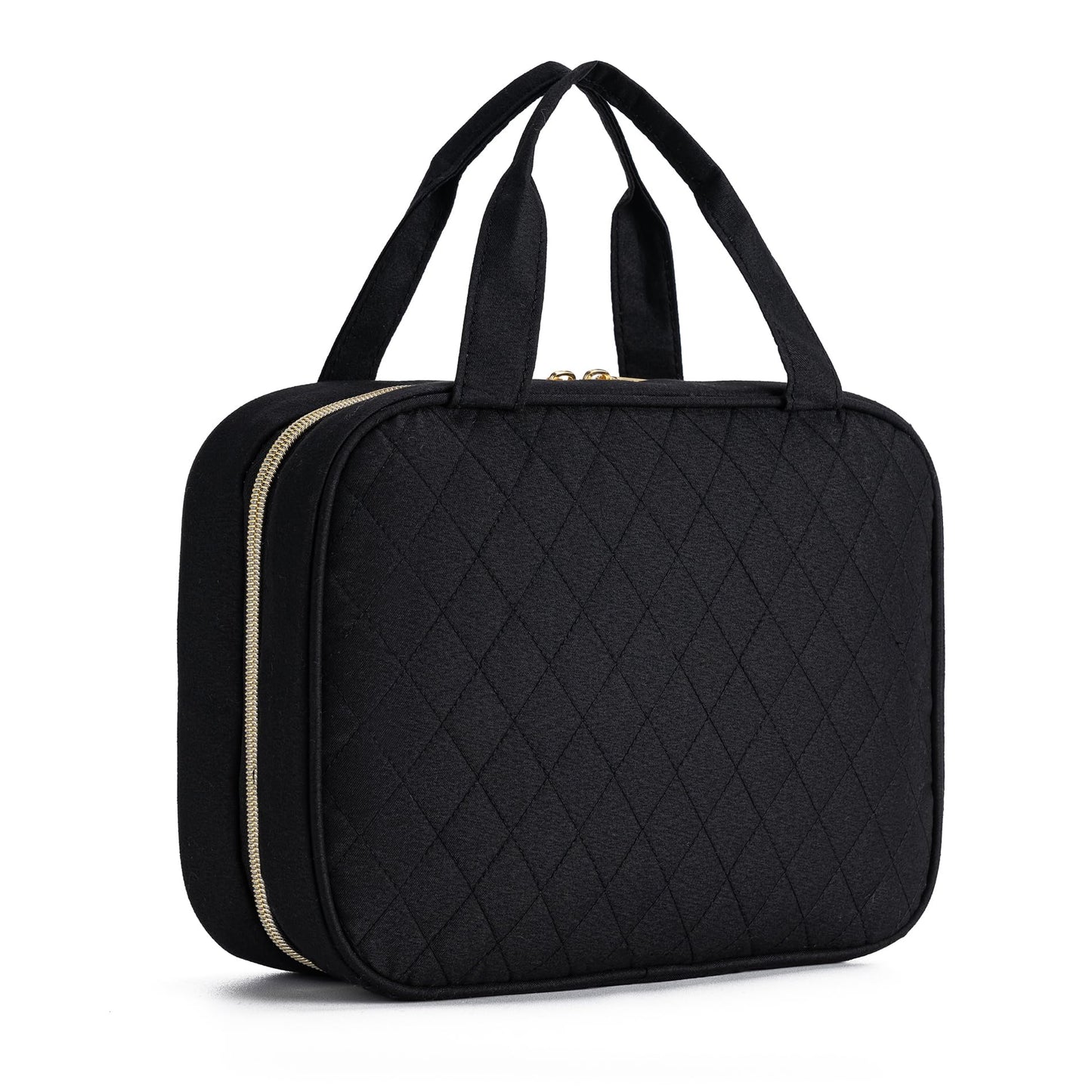 MODENGKONGJIAN Travel Toiletry Bag - Hanging Toiletry Bag for Women, Waterproof Makeup Cosmetic Bag Travel Organizer for Accessories, Shampoo, Full-size Container, Toiletries (Black)