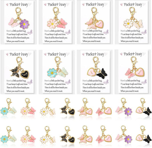 Butterfly Keychain Set - 16 Mini Keychains in 8 Styles | Perfect Party Favors & Gifts for Women