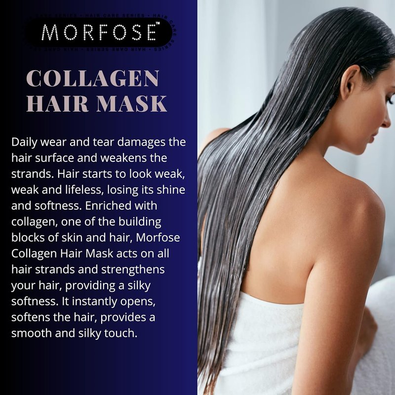 Morfose Professional Milk Therapy Hair Mask - Nourishing Treatment for Dry, Damaged Hair | 16.9 Fl Oz, Collagen Enriched