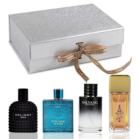 Men's Cologne Gift Set - Luxury Fragrance Collection in Premium Box | Perfect Valentine's Day Gift - 4 x 3.4 FL oz
