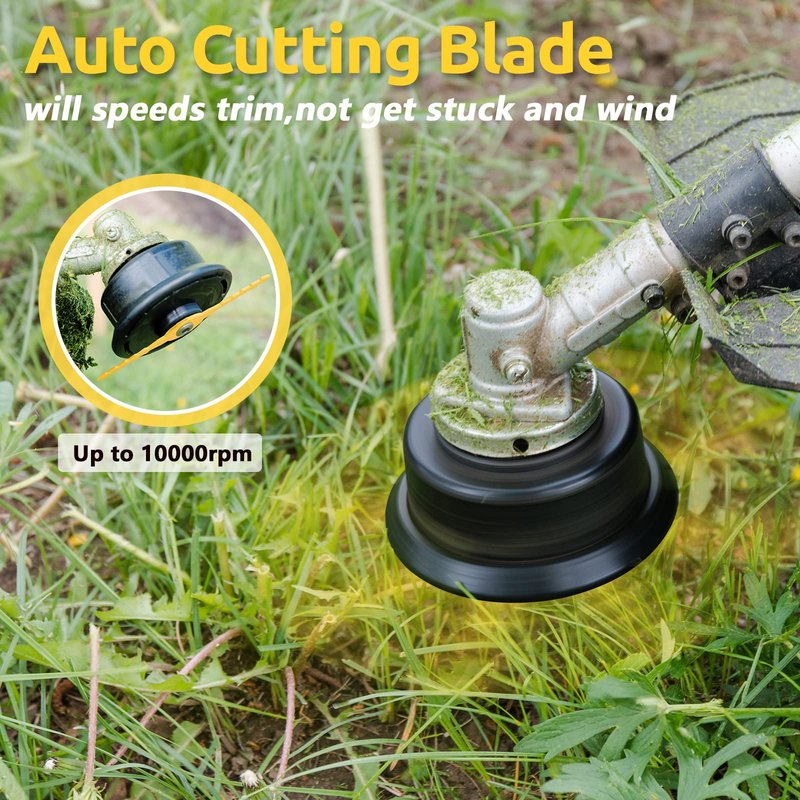 Honoson 36 Pieces String Weed Trimmer Head Blade Replacement Plastic Cutter Weed Mover Blade Lawn Mower Accessories for Cordless Grass Trimmer Garden (Yellow)