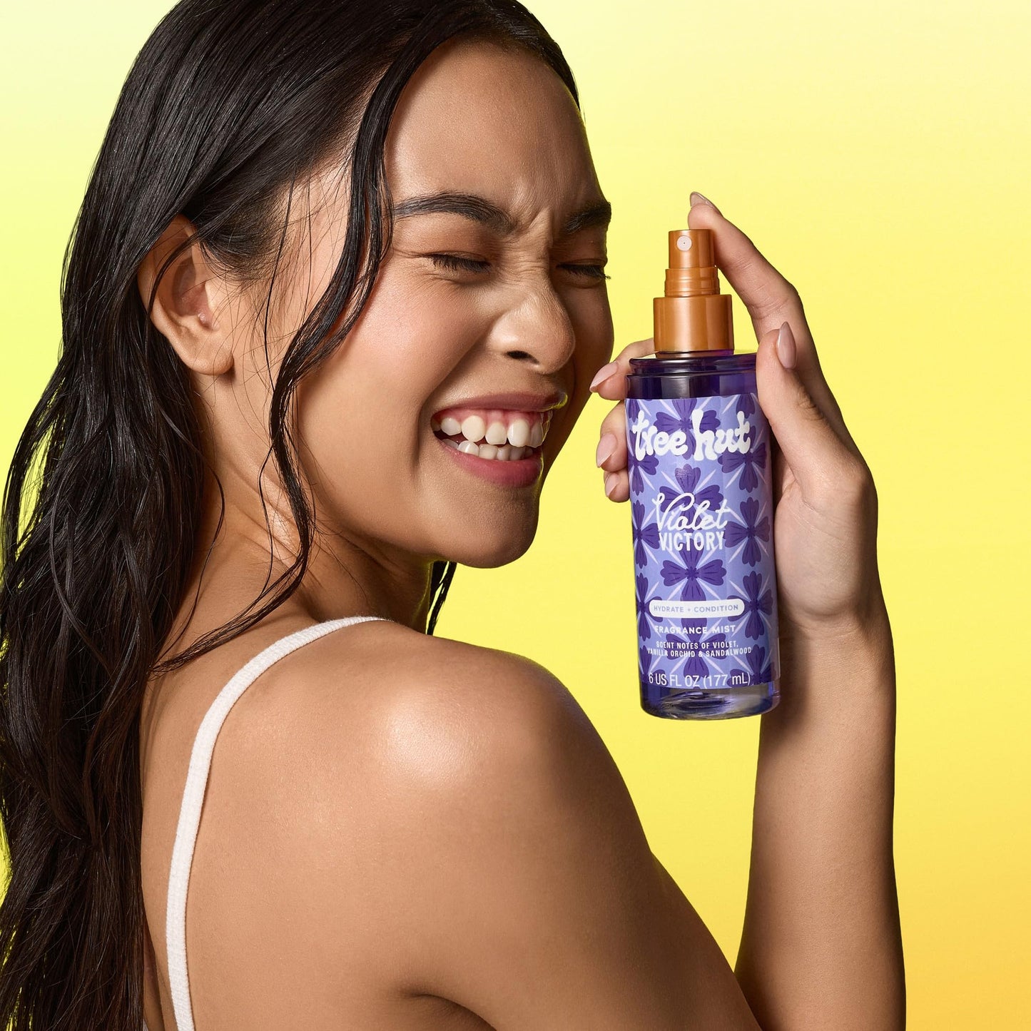 Tree Hut Violet Victory Hair & Body Mist, Hydrating & Alcohol-Free Body Spray, Lavender & Vanilla Orchid Scent, Perfume Mist for Hair & Body, Everyday Fragrance Spray for Women, 6 oz