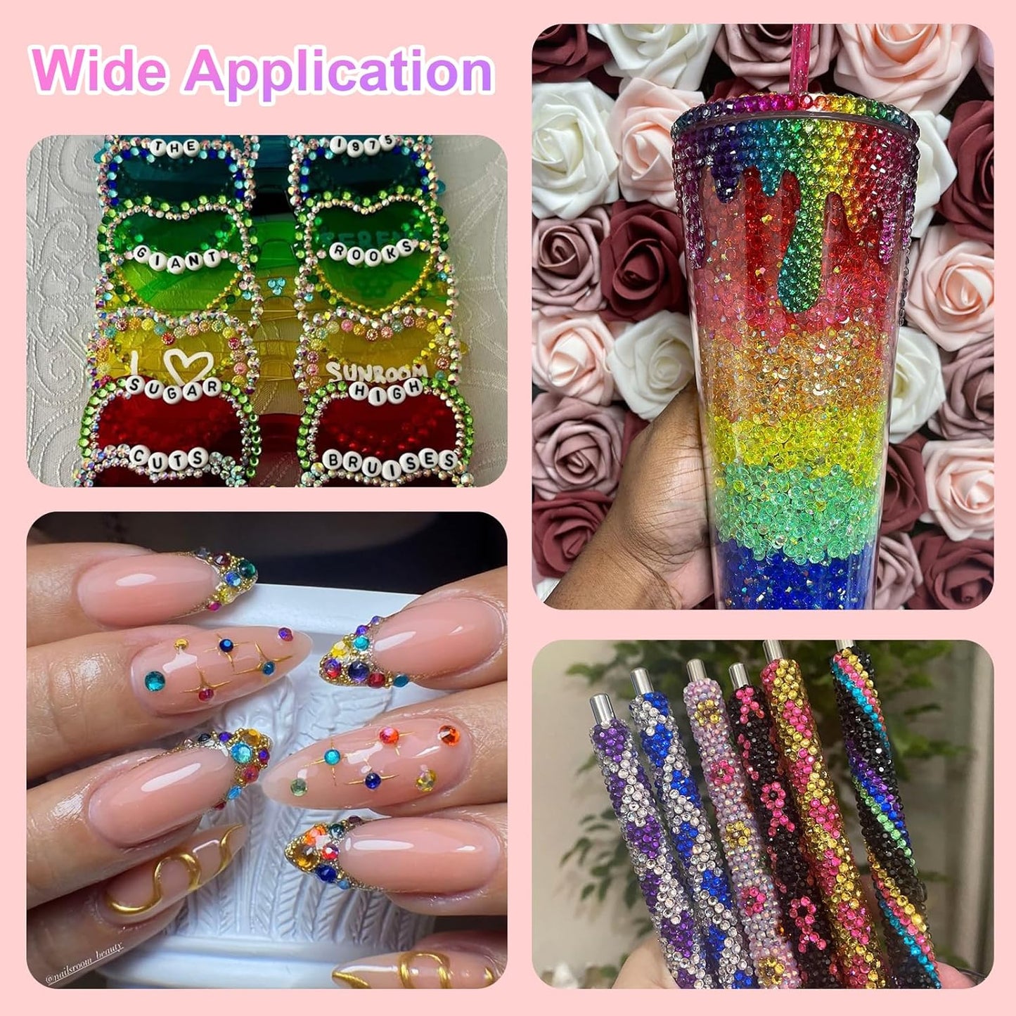 Canvalite Jelly Rhinestones - 40 Colors 3mm Flatback Gems for Diamond Art | Bedazzler Kit with 3Pcs Jewelry Glue