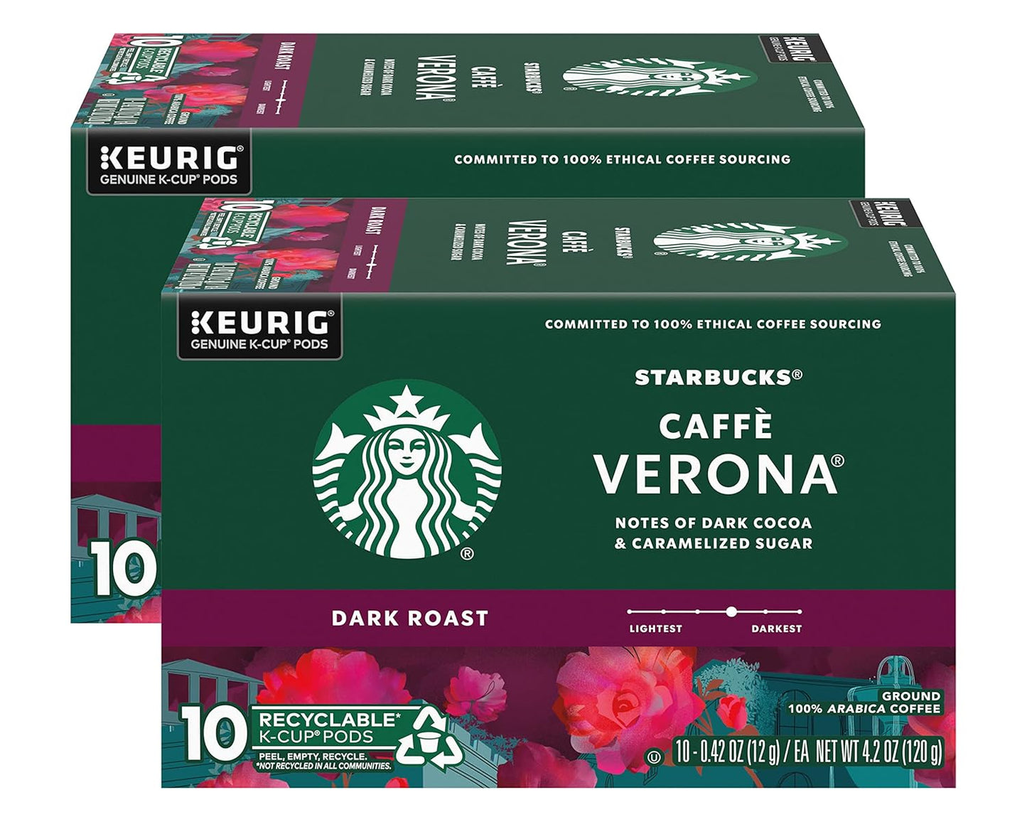 Starbucks K-Cup Coffee Pods - Dark Roast French Roast for Hot or Iced Coffee | 96 Count