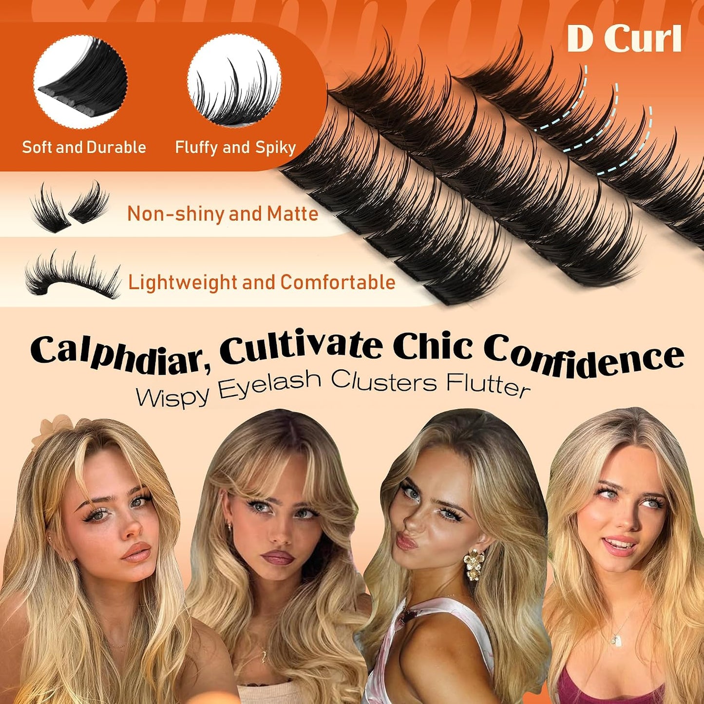 Manga Lash Clusters - Wispy Spiky Volume Eyelash Extensions | Weightless 10-16mm Individual Lashes for DIY Cat Eye Looks