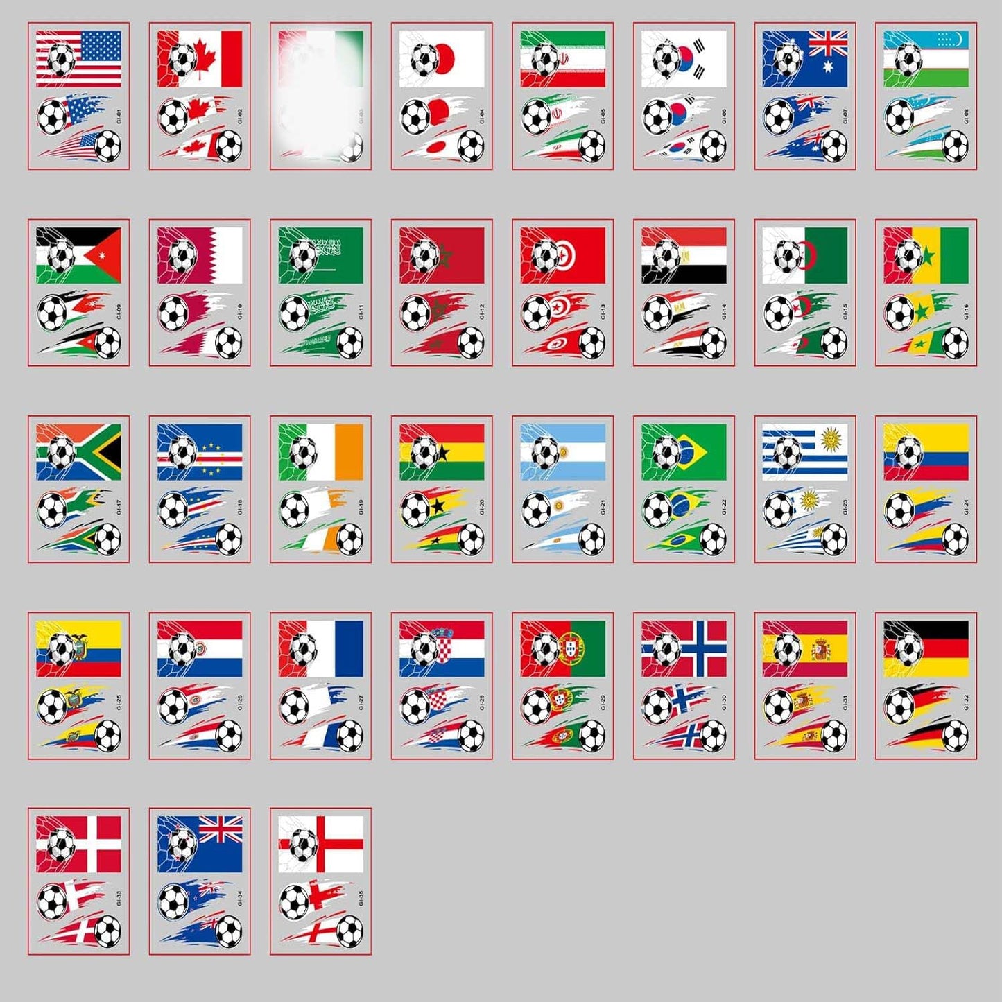 Soccer Temporary Tattoos - Waterproof Cartoon Face Stickers | 6 Fun Styles for Party Makeup