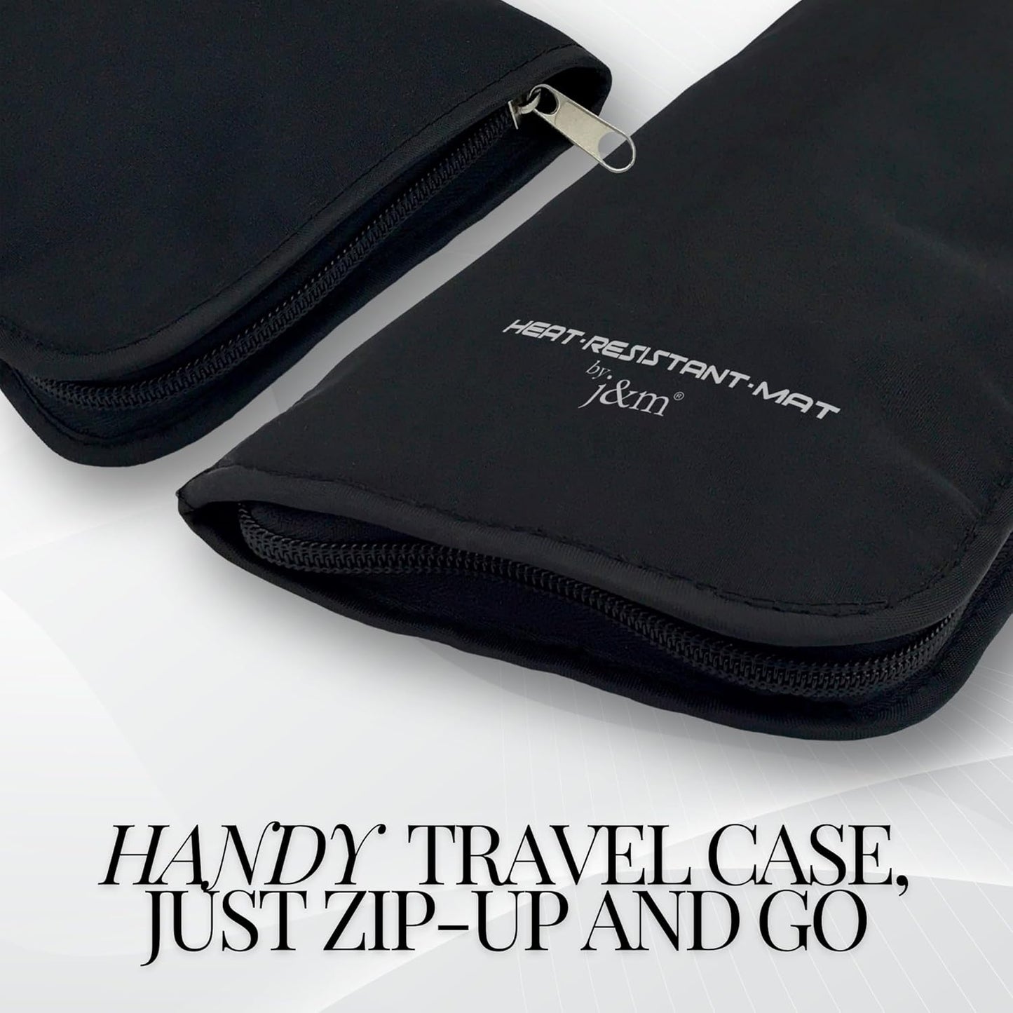 Hair Straightener Mat & Pouch - Heat Resistant Travel Case for GHD, BaByliss & Larger Straighteners | Compact Zip-Up Design