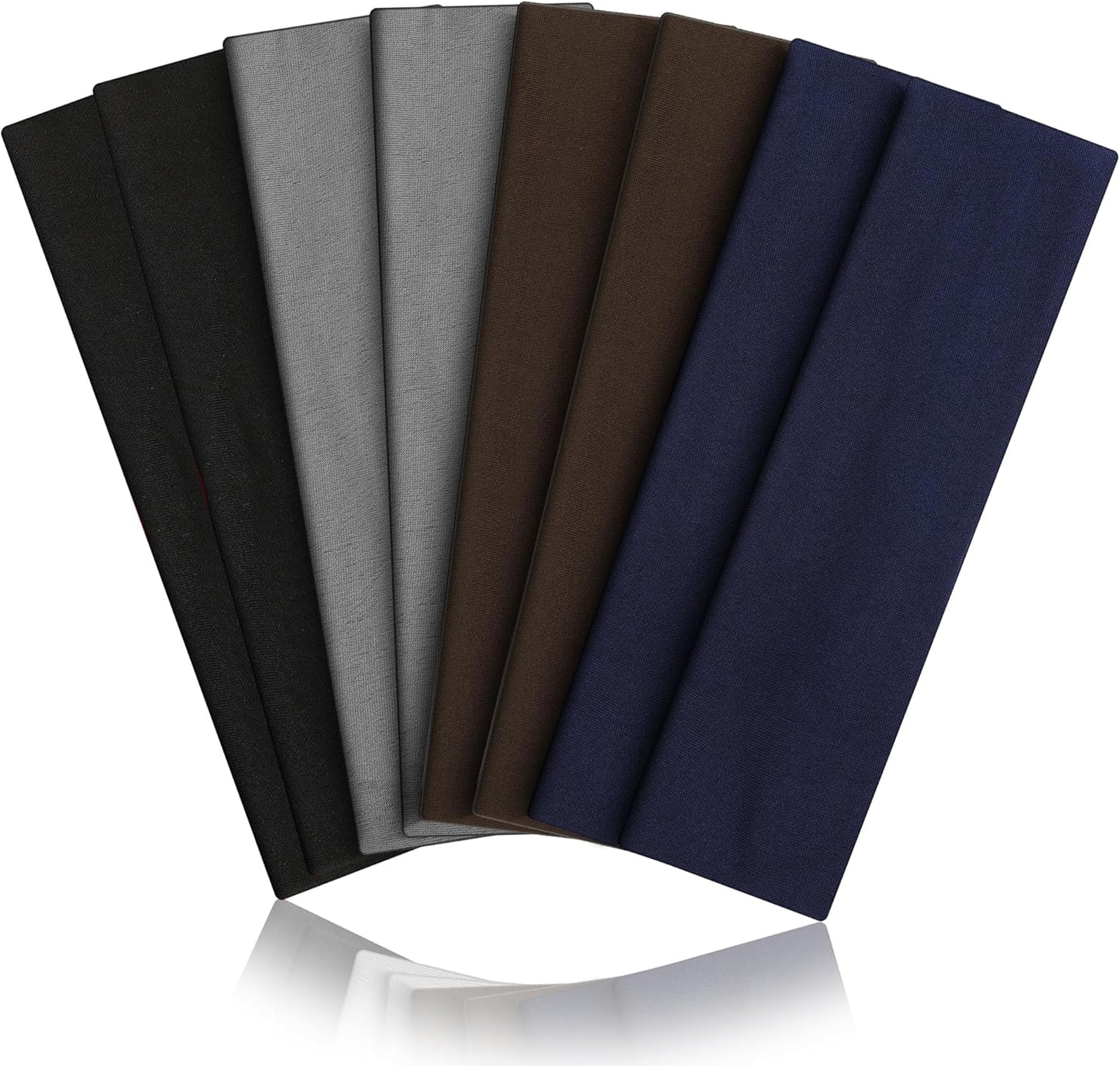 Non-Slip Sports Headbands - 8PCS Elastic Running Bands for Men & Women | Soft, Sweat-Absorbent Design