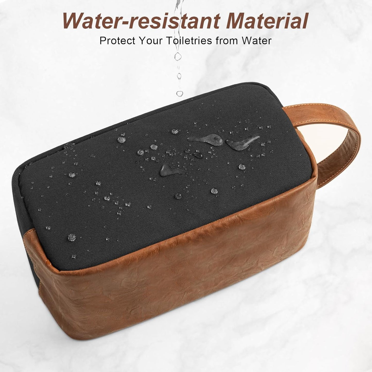 Travel Toiletry Bag - Water Resistant Hanging Organizer for Men | Large Capacity, Black Medium