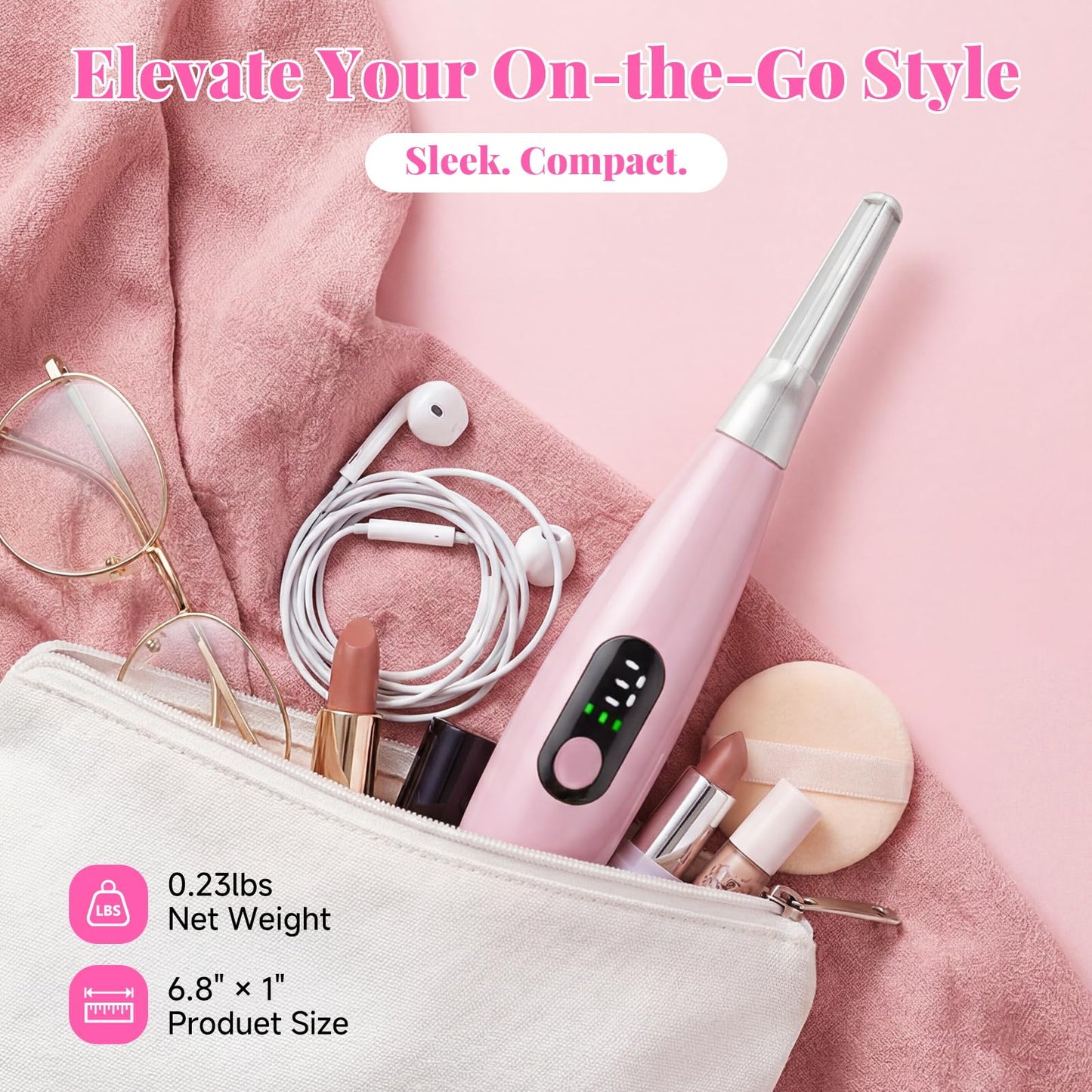 Sonic Dermaplane Razor for Women Face, Gentle Peach Fuzz Removal & Exfoliation with 3 Speeds, Rechargeable Dermaplaning Tool with 8 Blades & Facial Oil