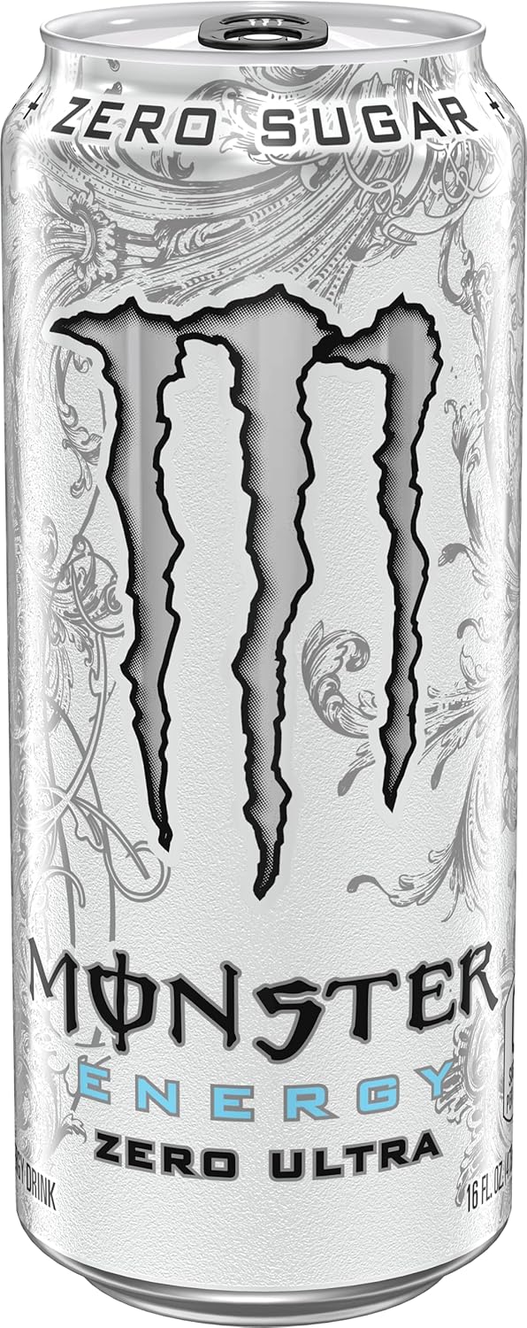 Monster Energy Zero Ultra Sugar Free Energy Drink - 16 Oz | Pack of 15 Cans