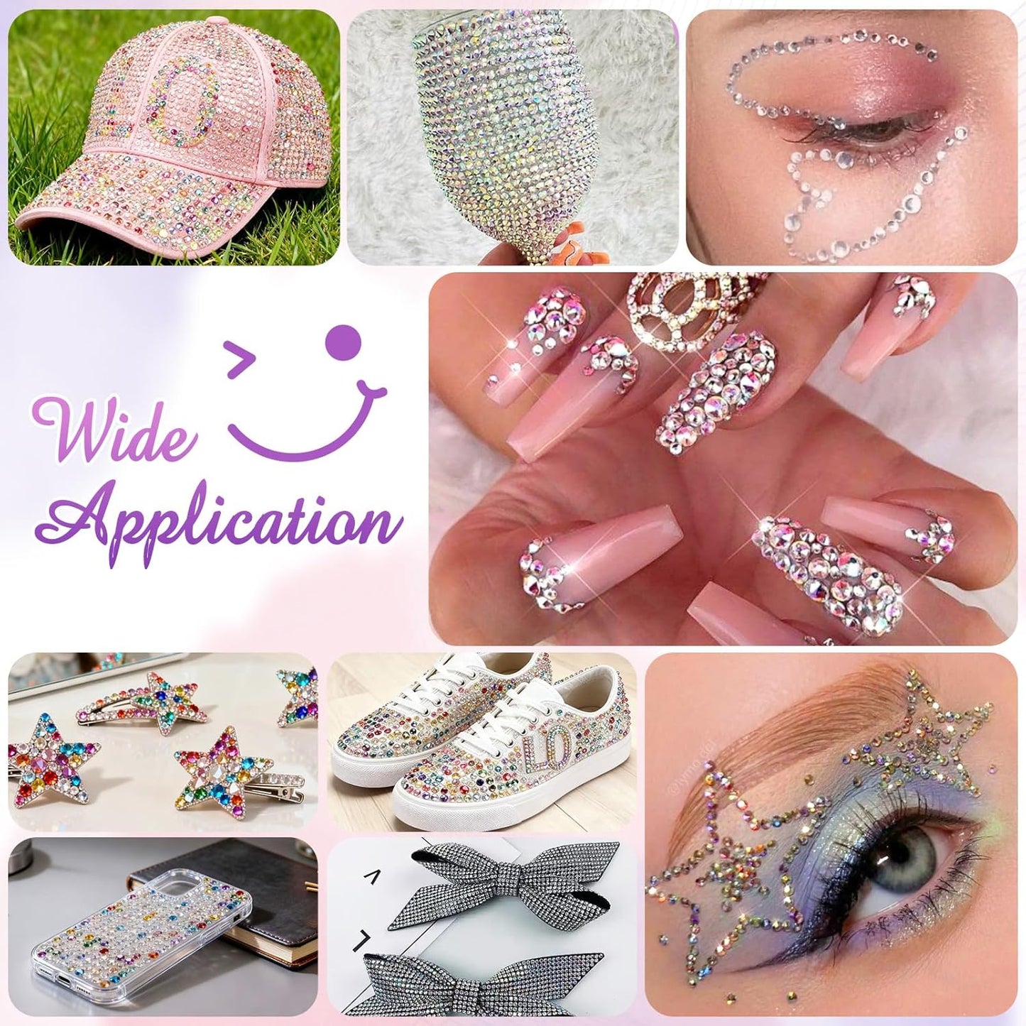 32 Colors Resin Jelly Rhinestones - 45000 Pcs 3mm Flatback Gems for Crafting | Bedazzler Kit with 3 B7000 Jewelry Glue