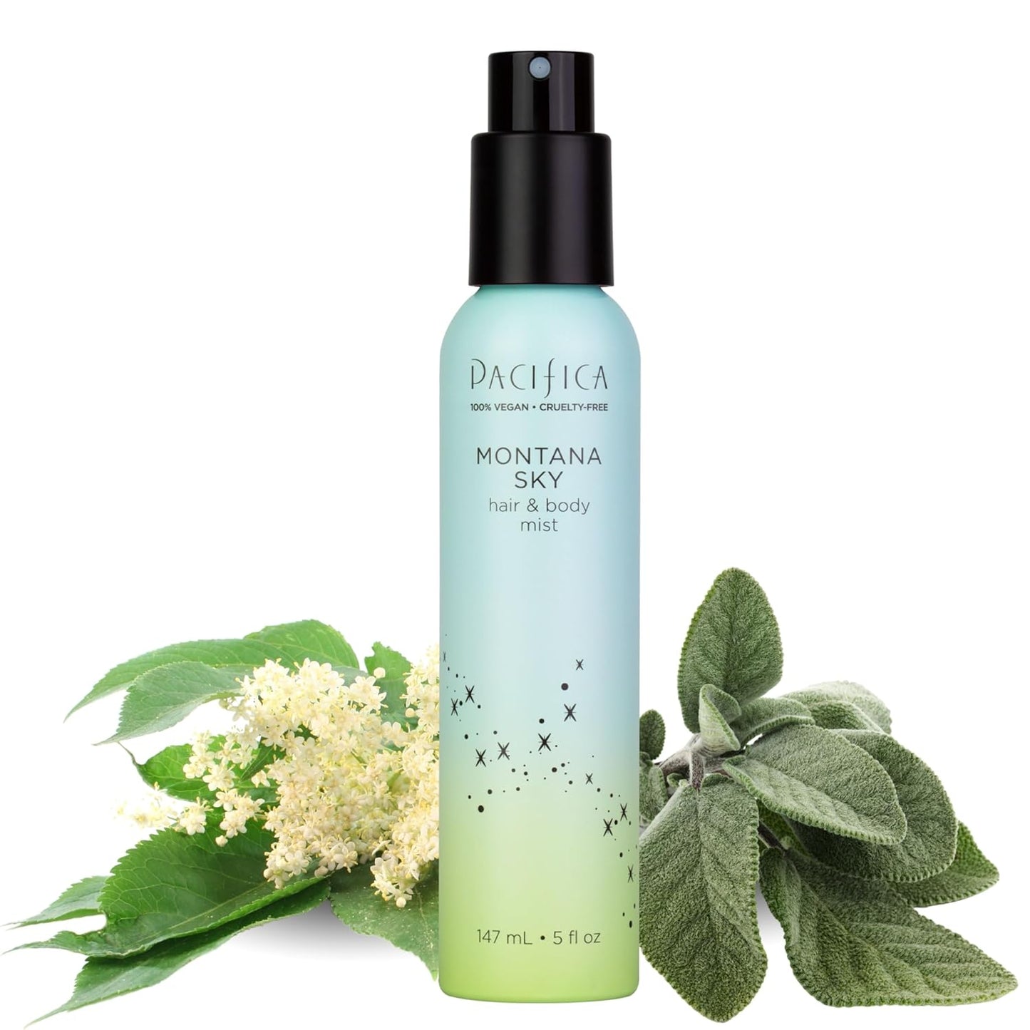 Pacifica Hair Perfume & Body Fragrance Mist - Blue Moon Lavender & Currant | Alcohol-Free, Vegan, 6.5 oz