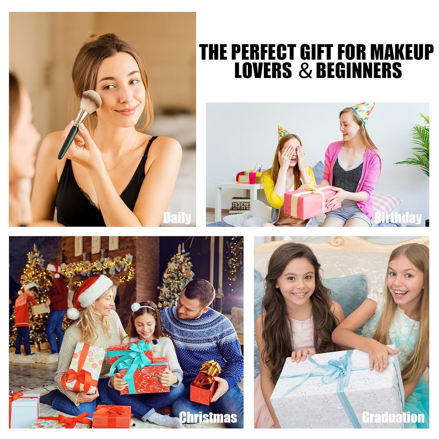 All-in-One Makeup Kit for Teens | Professional Makeup Set with Eyeshadow, Eyeliner, Foundation & Brushes