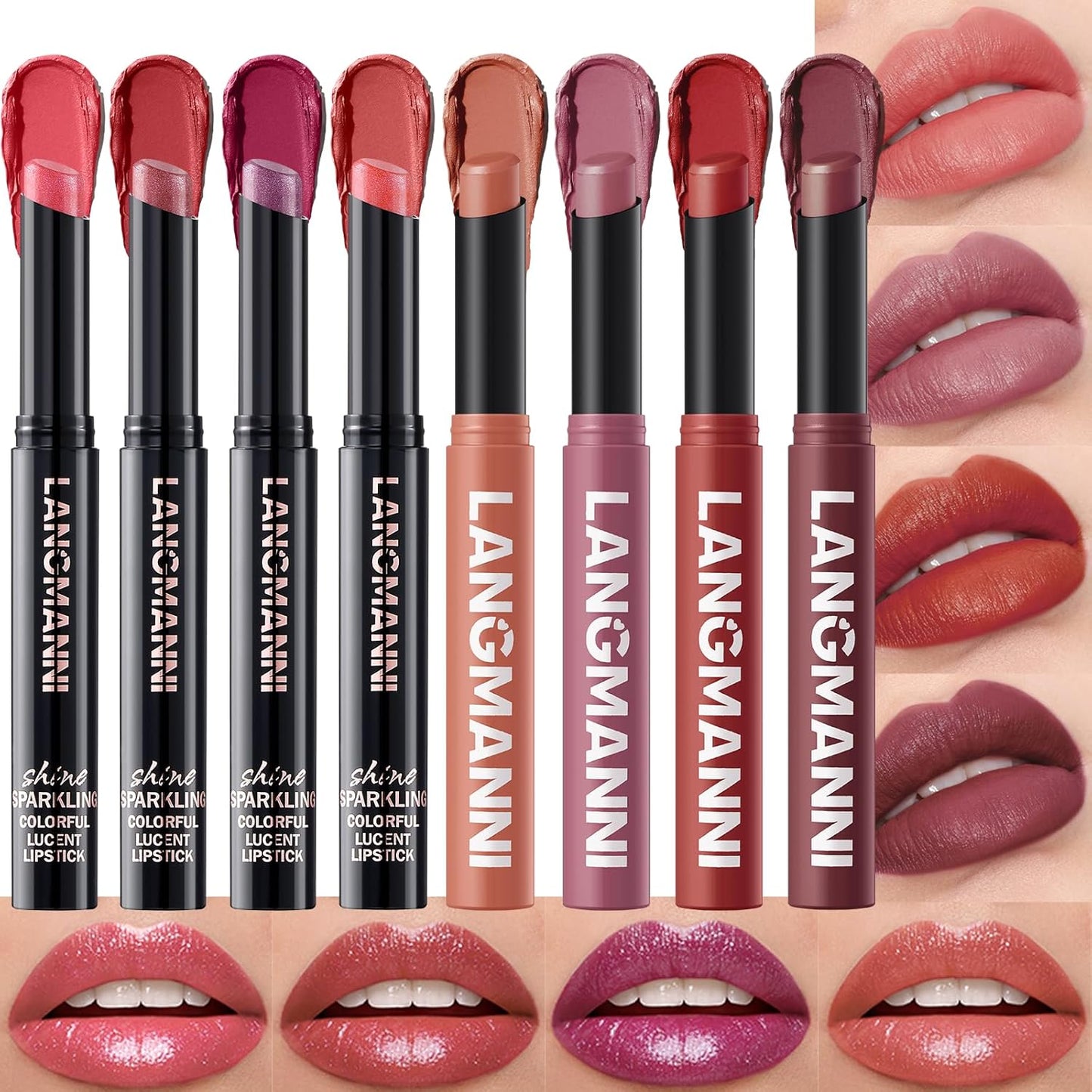 10Pcs Velvet Matte Lipstick Set - High Pigment, Long-Lasting, Waterproof | Soft Dark Nude Shades for Women