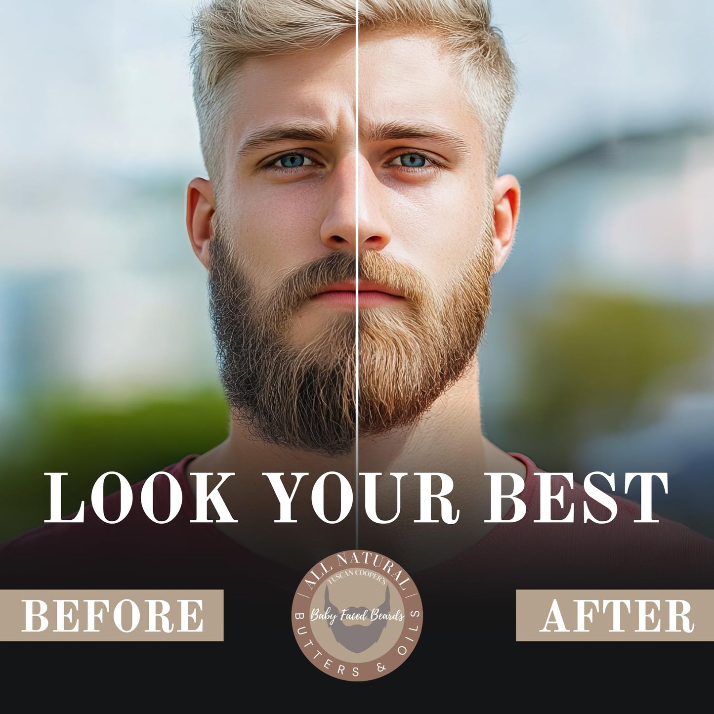 Tuscan Cooper's Baby Faced Beards Butter For Men - 2 Pack Bundle - Rawhide & Pear, and Lumberjack Scents - Moisturizing Beard Balm Cream and Softener for All Hair Types Including Coarse Hair