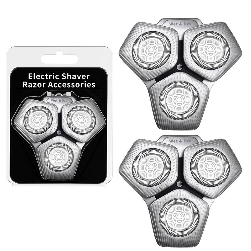 2 Pack SH71/50 Shaving Heads Compatible with Phili*s Shavers Series S5000 (S5XXX),S7000 (S7XXX) (Silver)