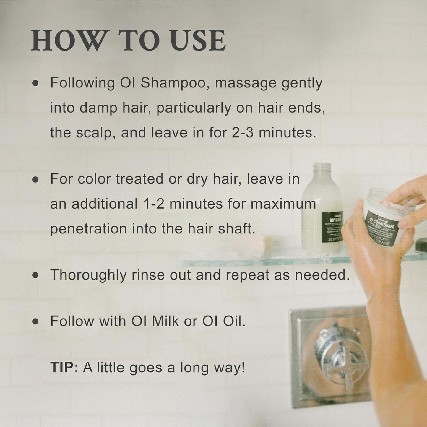 Davines OI Conditioner - Hydrating Cream for All Hair Types | Accelerates Drying, Adds Shine & Softens with Roucou Oil
