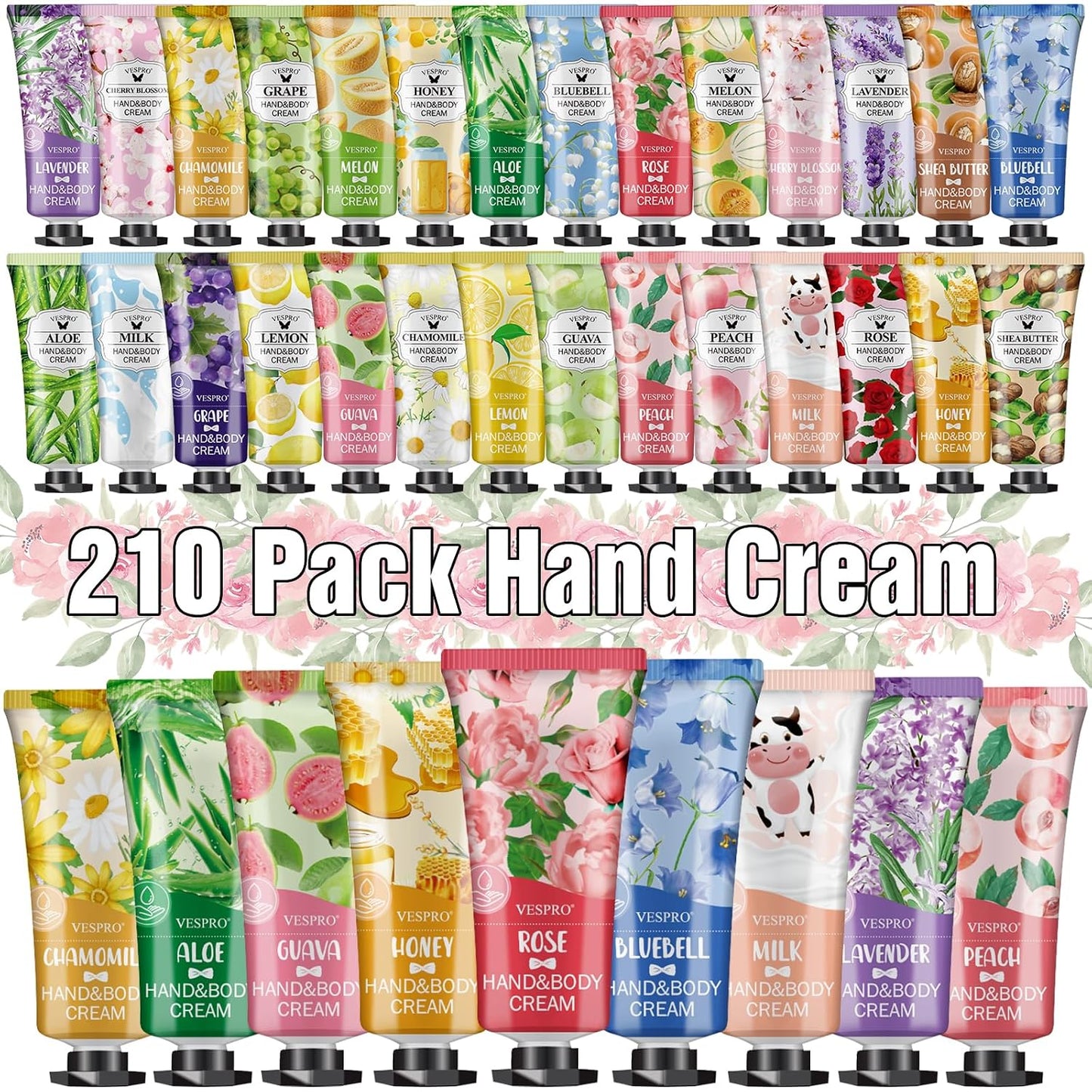 Hand Cream Gift Set - 12 Pack Mini Moisturizing Lotion for Dry Cracked Hands | Perfect Thank You & Teacher Gifts
