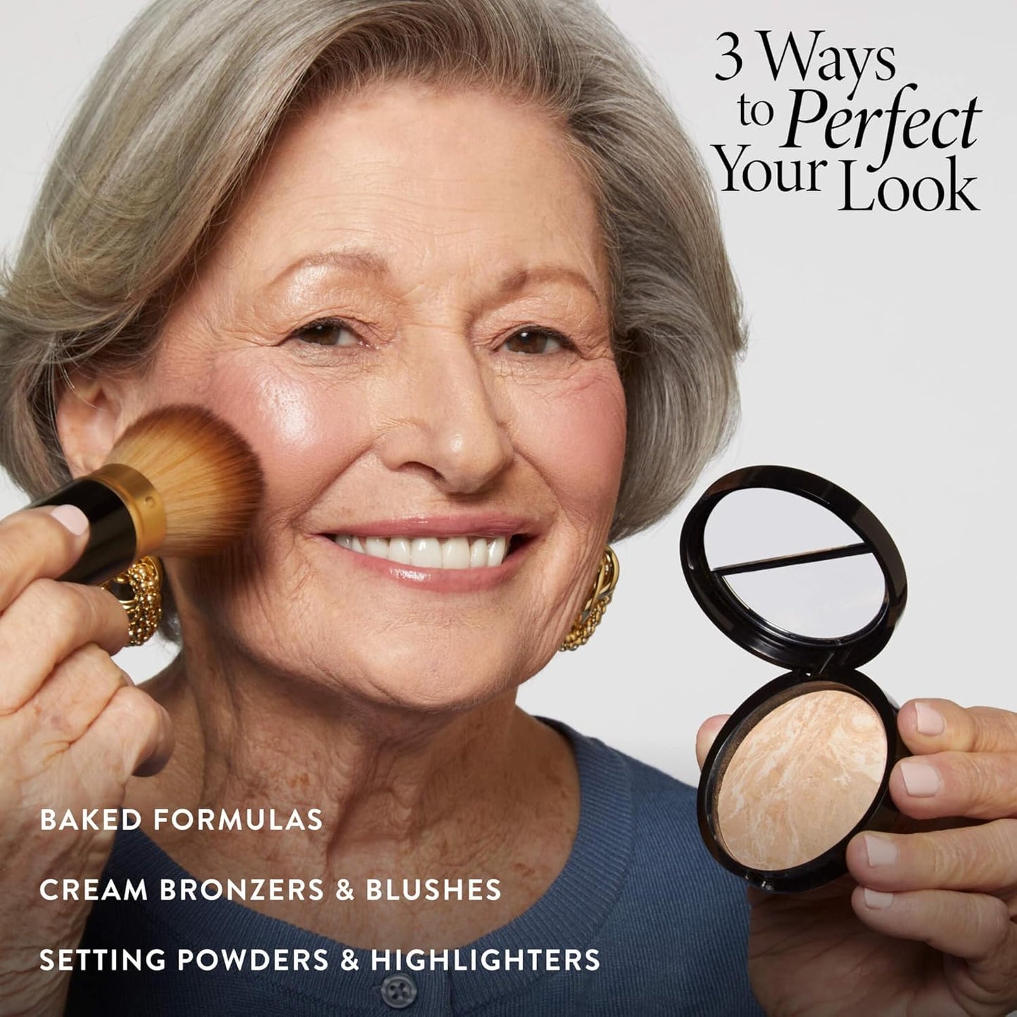 Laura Geller Professional Makeup Brushes - Cruelty-Free Retractable Angled Kabuki Brush for Flawless Application