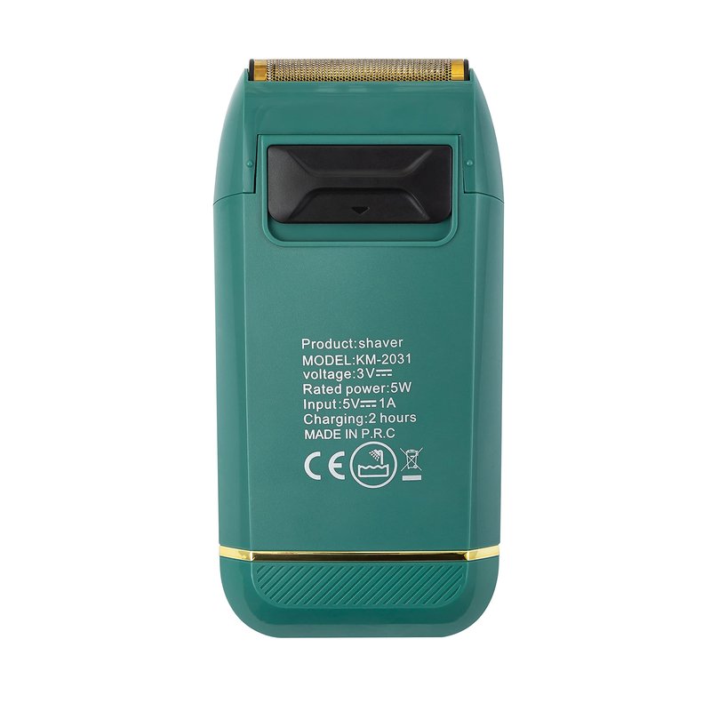 KEMEI Foil Shaver Double Electric Shaver for Men Electric Razors Head Shaver for Bald Men Barber Supplies Hair & Beard Trimmer Cordless Rechargeable, Green