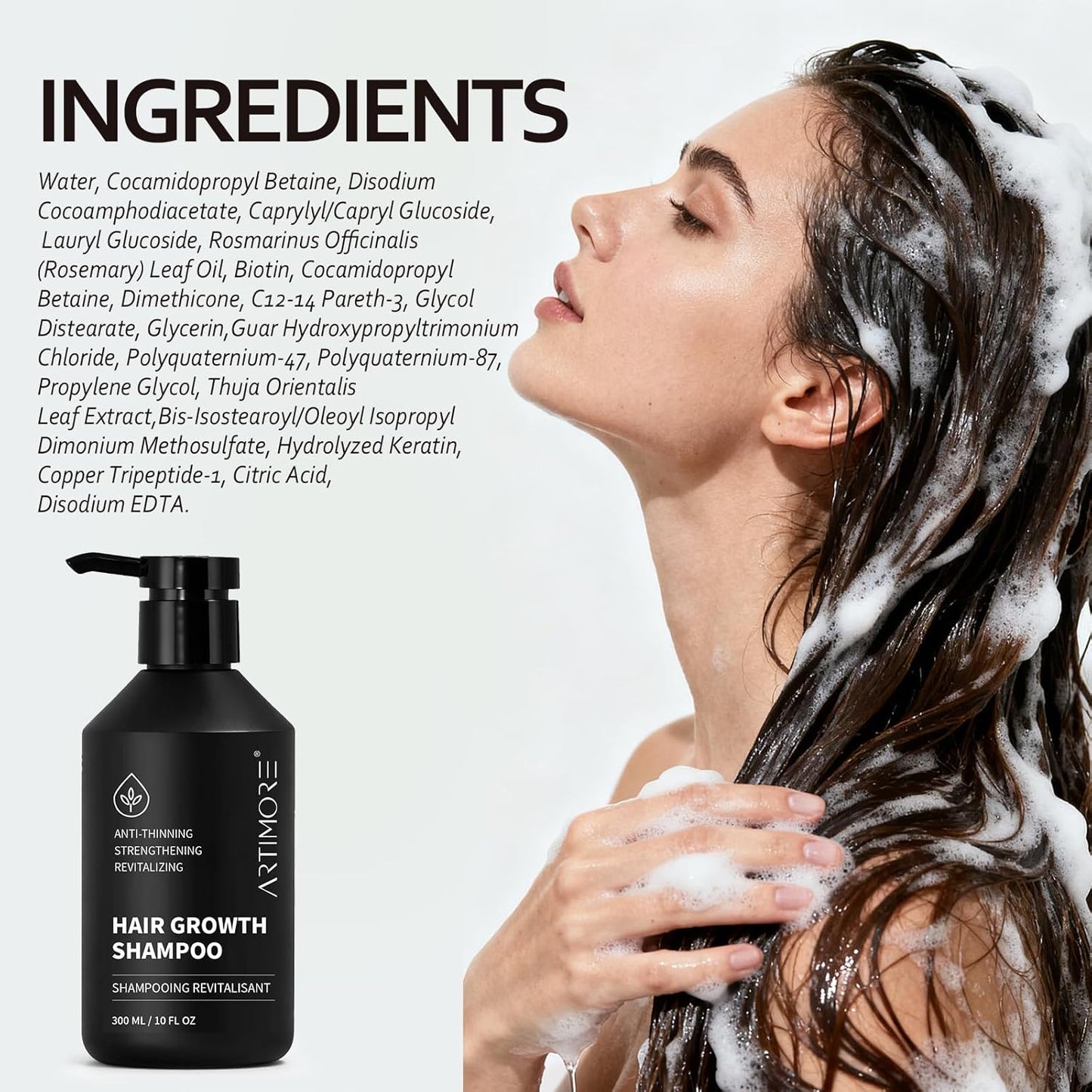Biotin & Rosemary Hair Growth Shampoo - Nourishing Formula for Thinning Hair | 300 ml
