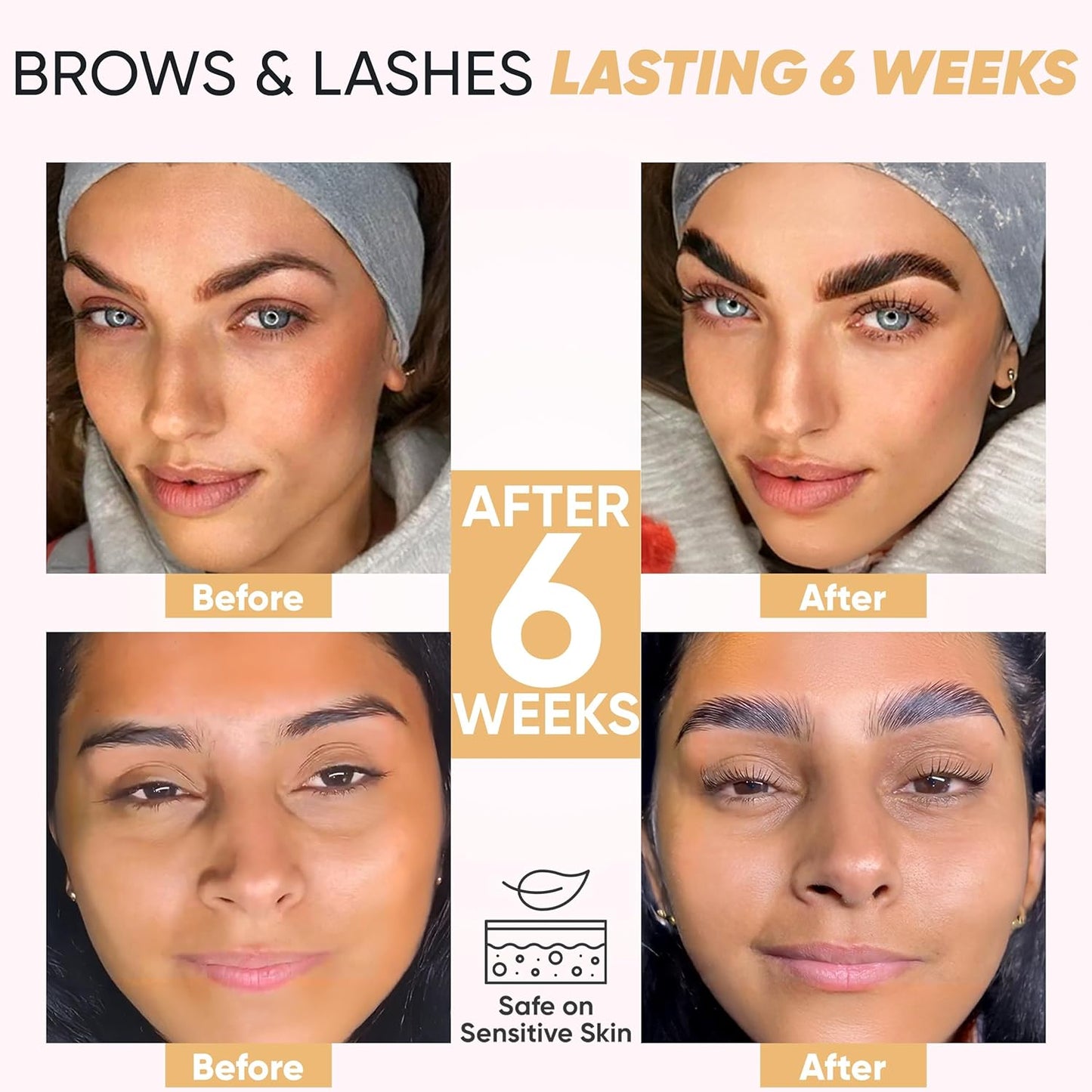Lash & Eyebrow Lamination Kit - 2-in-1 Professional Brow & Lash Treatment | Fuller Brows & Lifted Lashes Up to 8 Weeks