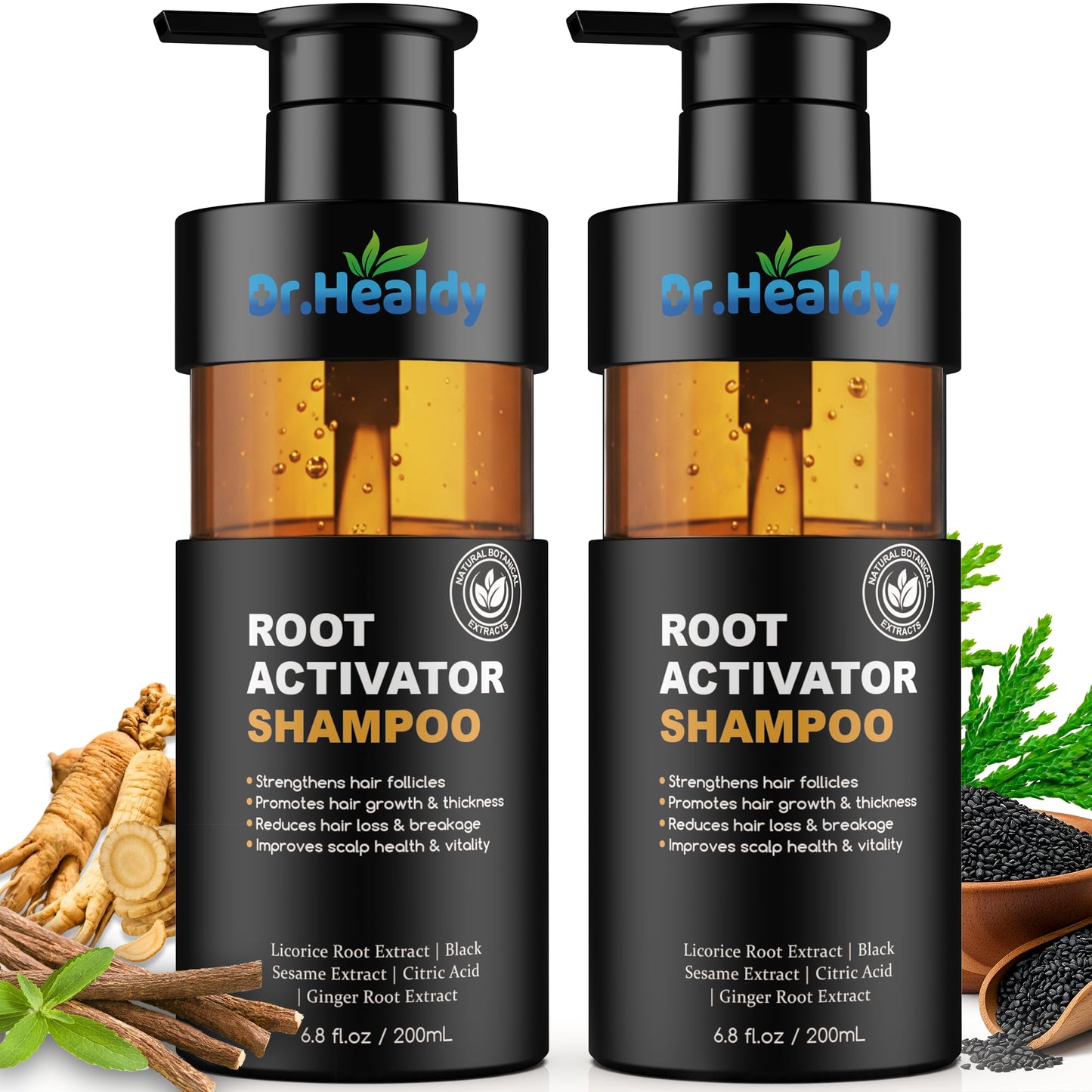 Dr. Healdy Root Activator Shampoo for Men-Hair Growth Shampoo for Hair Loss and Thinning Hair,Sulfate Free-13.6 fl oz / 400 mL