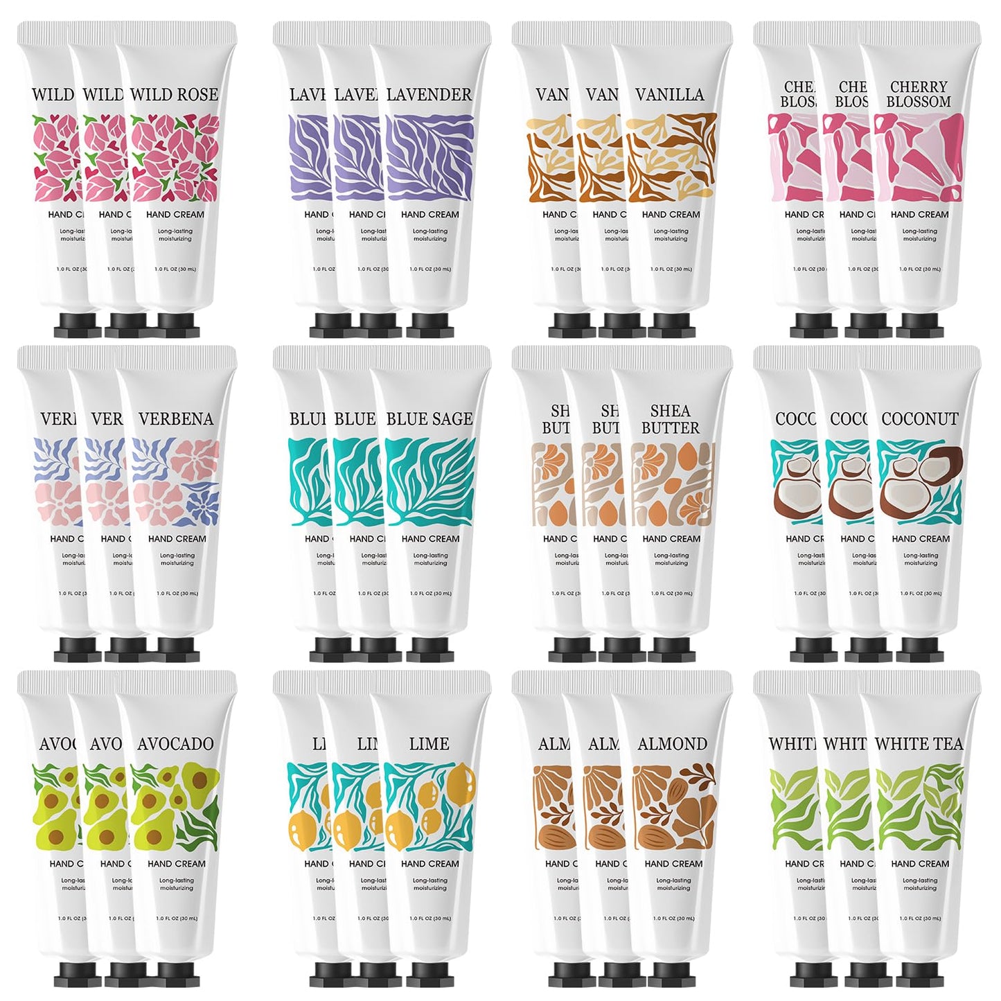 Hand Cream Set for Women - 12 Pack Travel Size Moisturizing Lotion | Ideal Bridesmaid Gifts & Party Favors