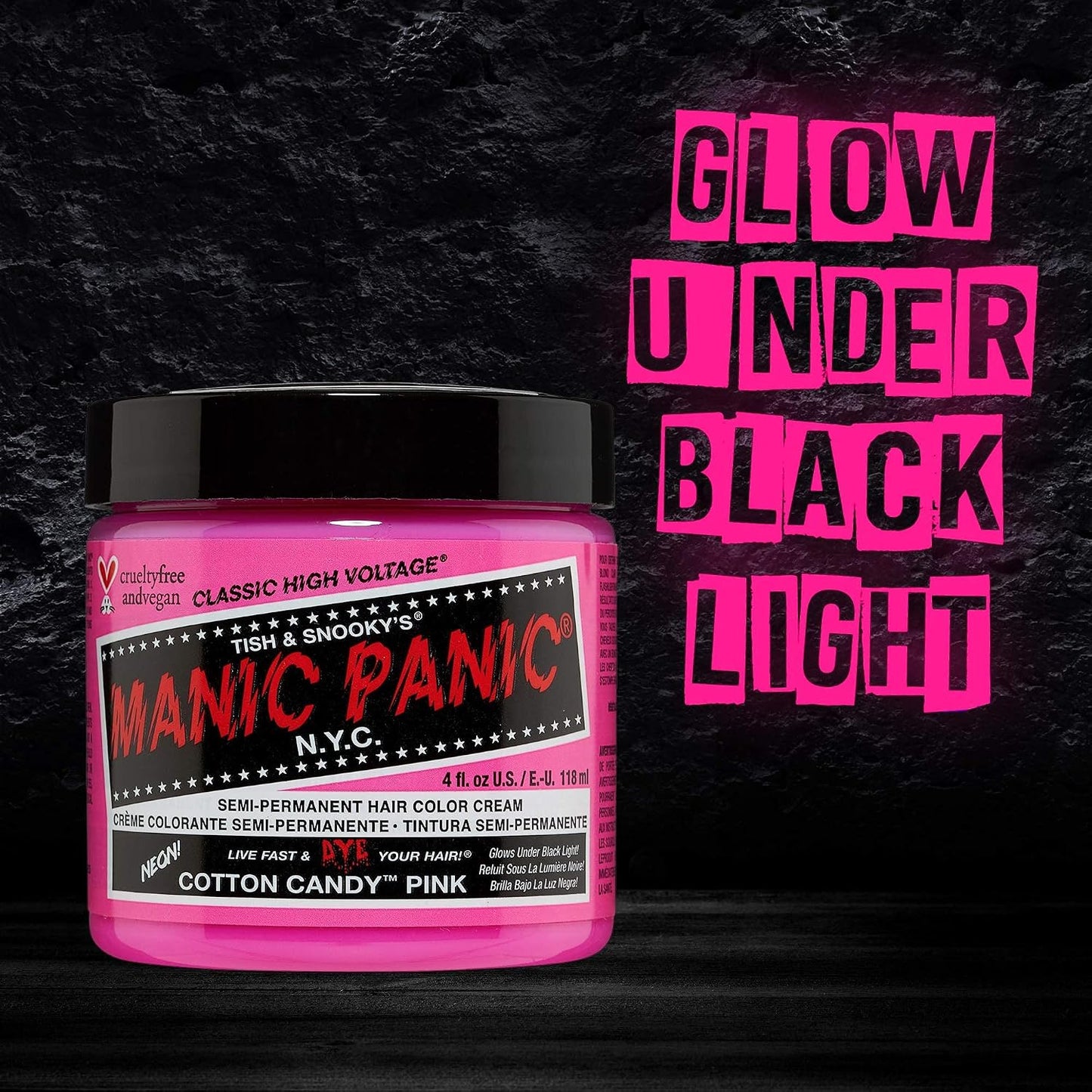 Classic Cotton Candy Pink Hair Color - Semi-Permanent Bright Pink Dye for Men & Women | Vegan & Cruelty-Free (4oz)