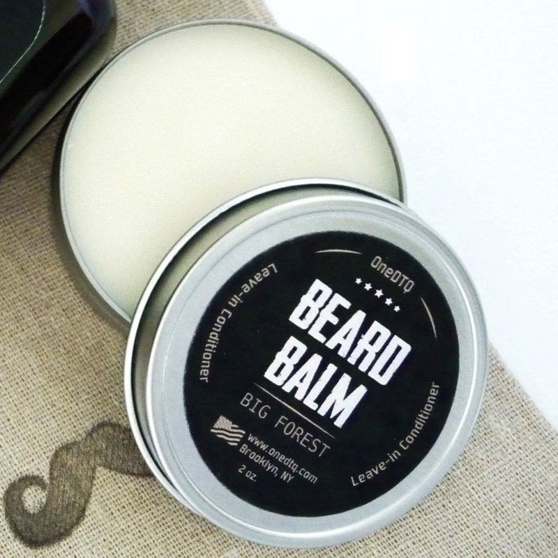 Big Forest Beard Balm - Beard Butter for Men 2 OZ - Blend of Premium Organic Oils & Shea Butter - Light Hold - Great for Grooming Facial Hair of All Lengths & Styles