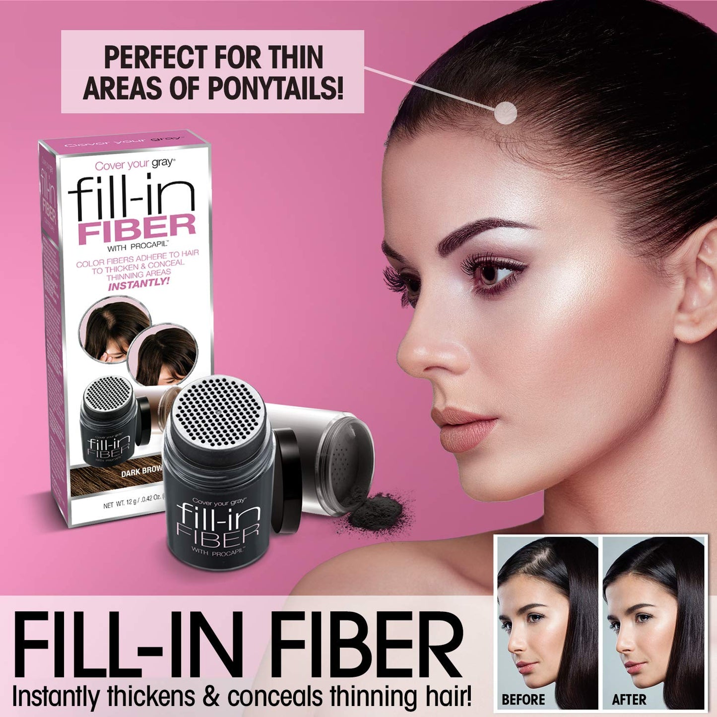 Gray Hair Color Touch-Up Stick - Black | Convenient 2-Pack for Quick Coverage