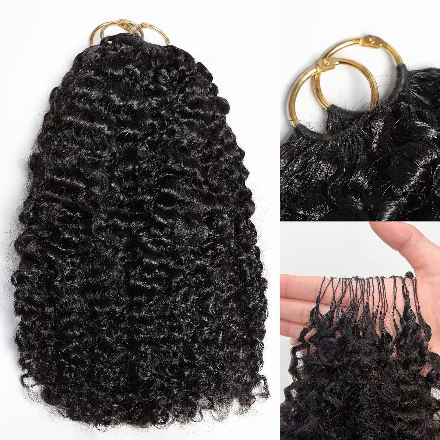 Lemoda Crochet Hair Extensions - 18 Inch Knotless Pre-Looped Human Hair | Lightweight & Reusable Natural Color