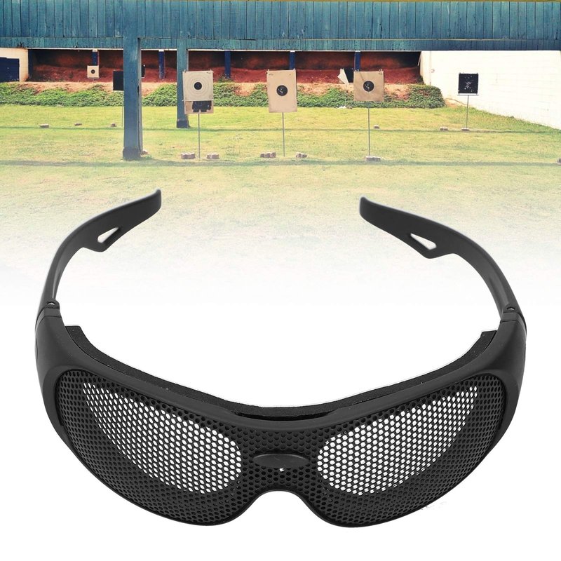 FILFEEL Wire Mesh Lens, Safety Goggles Breathable Shock Iron Safety Glasses Wind And Sand Proof for Outdoor Game Fans Activity