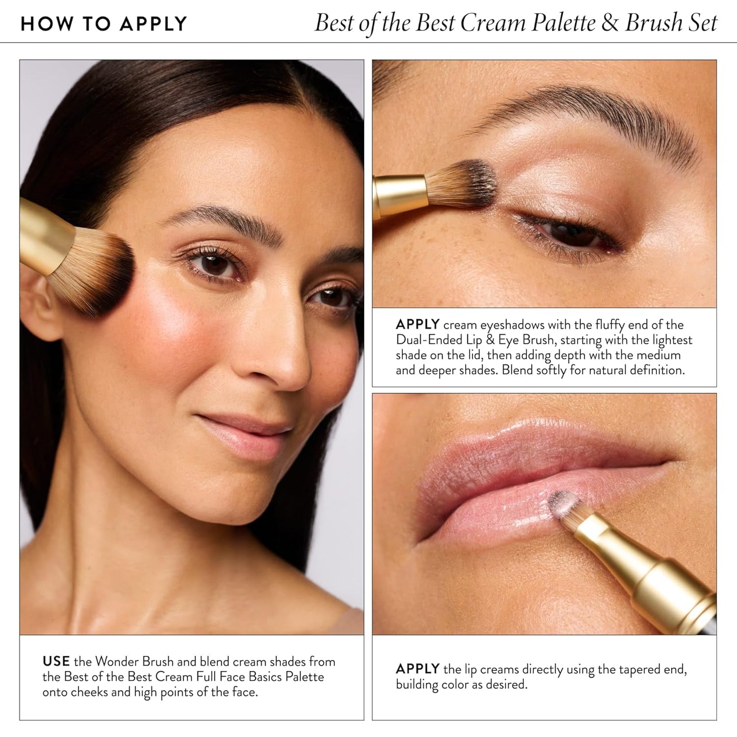 Laura Geller Best of the Best Cream Makeup Palette - Full Face Kit with Bronzer, Blush, Highlighter & Eyeshadow | Hydrating for Mature Skin
