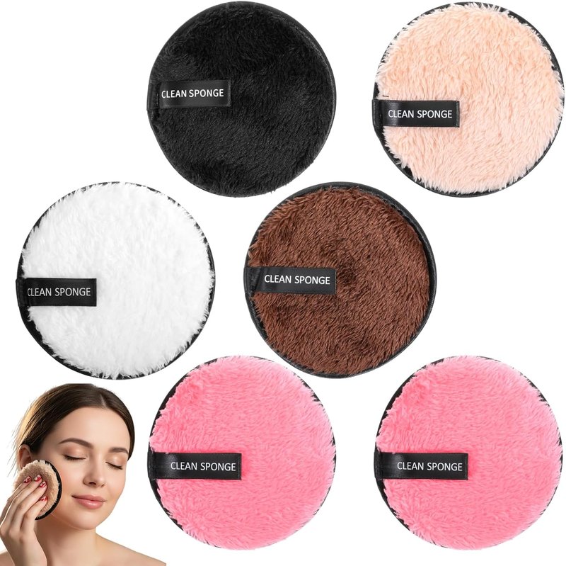 Reusable Cotton Rounds - Soft Double-Sided Makeup Remover Pads | 5 Pack in 5 Colors