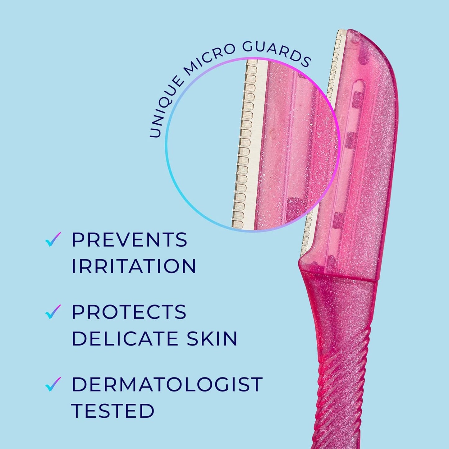 Schick Hydro Silk Touch-Up Dermaplaning Razor - Precision Facial Hair Remover for Women, 9ct | Eyebrow & Peach Fuzz Tool