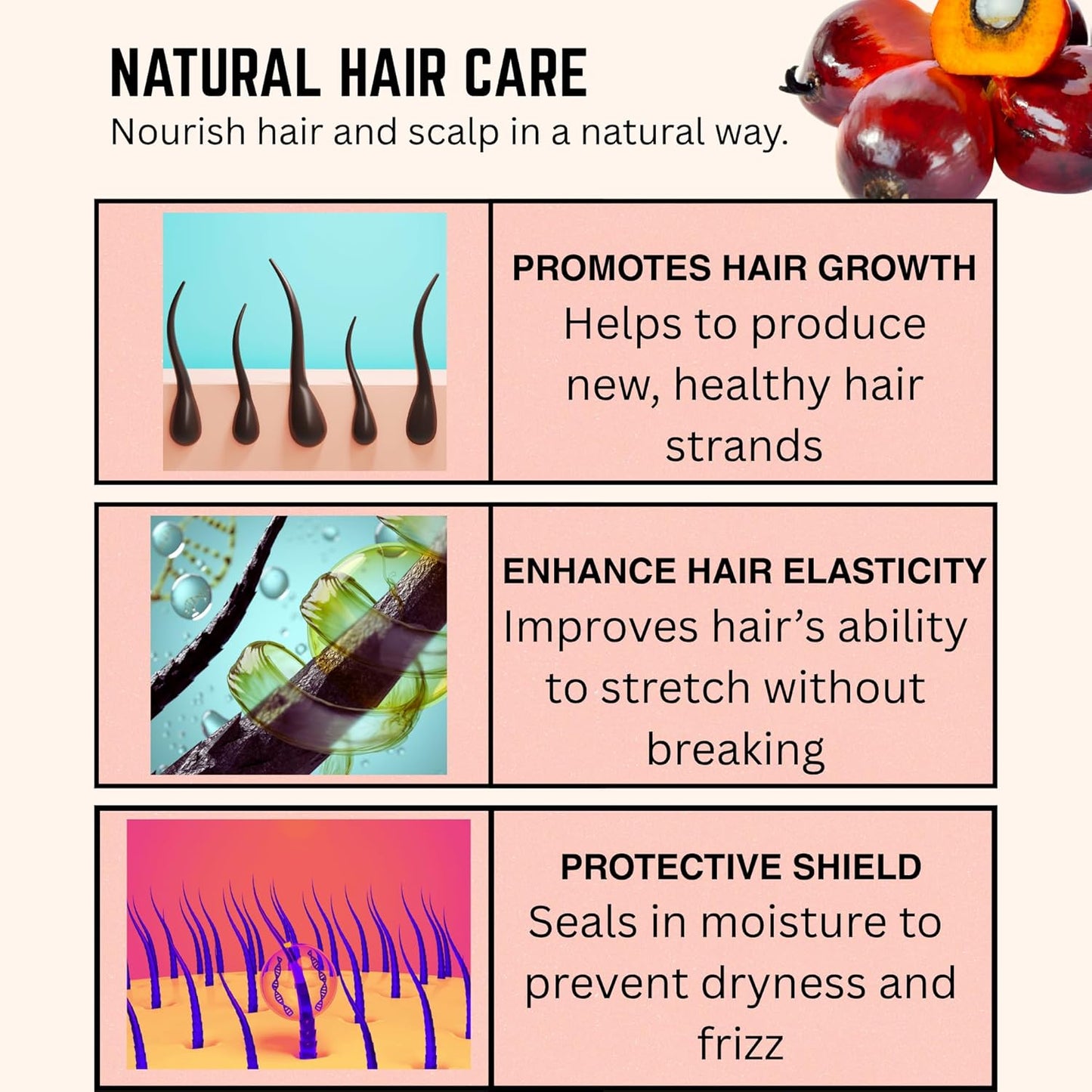Batana Oil for Hair Growth - 100% Unrefined Organic Oil from Honduras | Promotes Thickness & Prevents Hair Loss - 4.05 oz