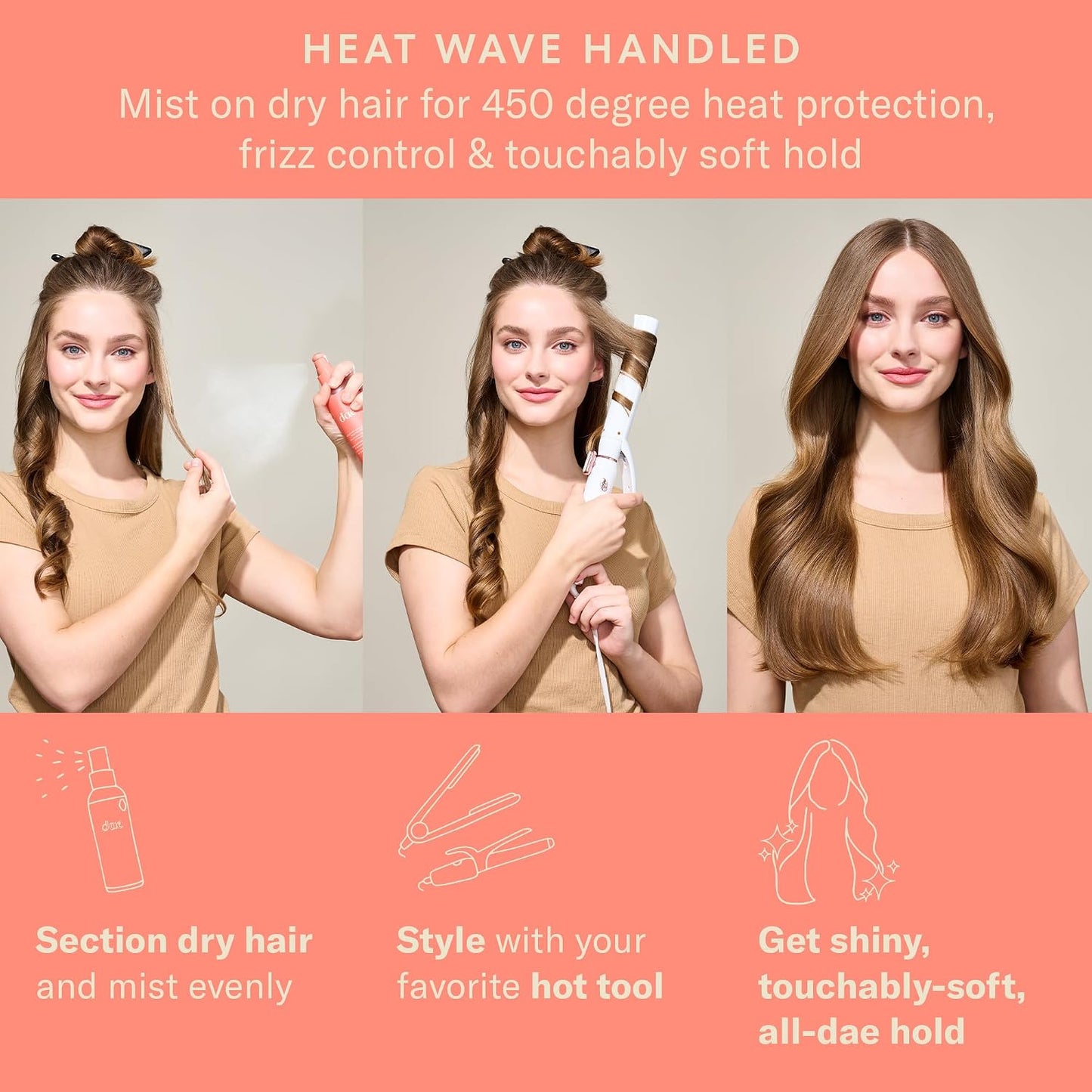 Agave Dry Heat Protection Spray - Frizz Control & Light Hold | 5 oz.