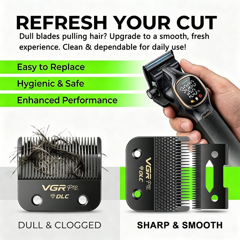 VGRPRO Professional Hair Clipper Replacement Blade Set for V-886 Clipper