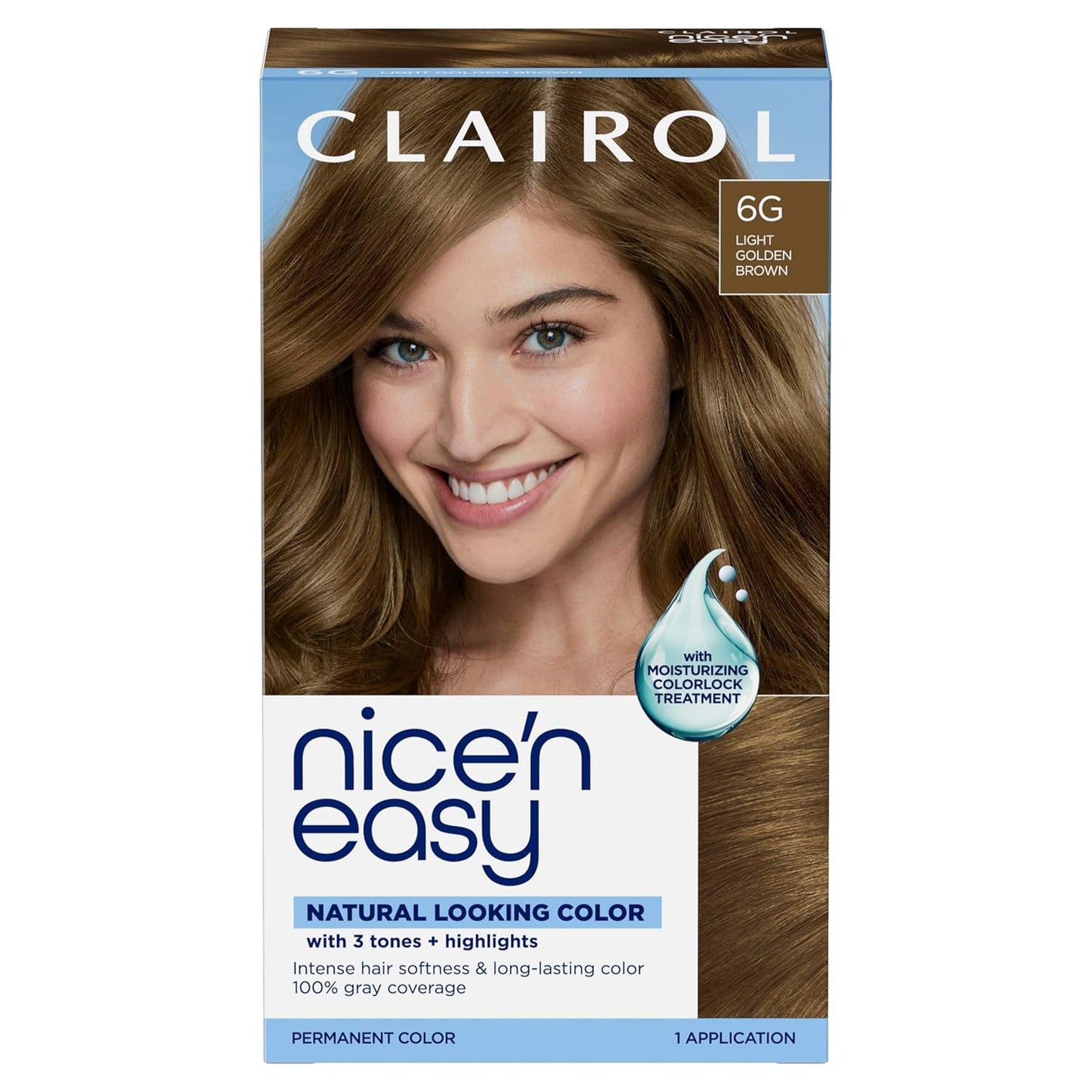 Clairol Nice'n Easy Permanent Hair Dye - Blackest Black | 100% Gray Coverage & Long-Lasting Shine | Single Pack