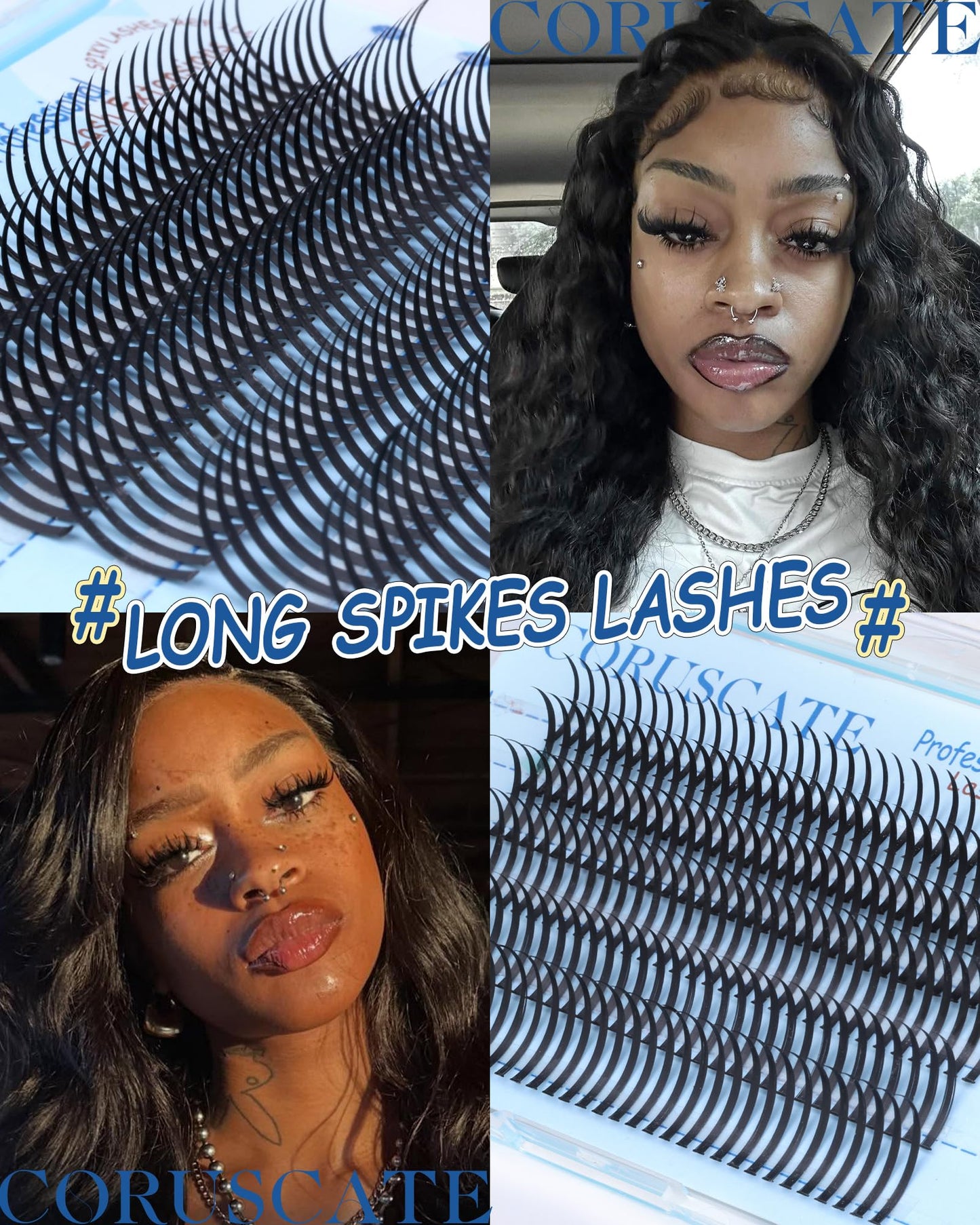 CORUSCATE Lash Clusters Spikes 16mm-22mm Lash Spikes Fairy Eyelash Spiky