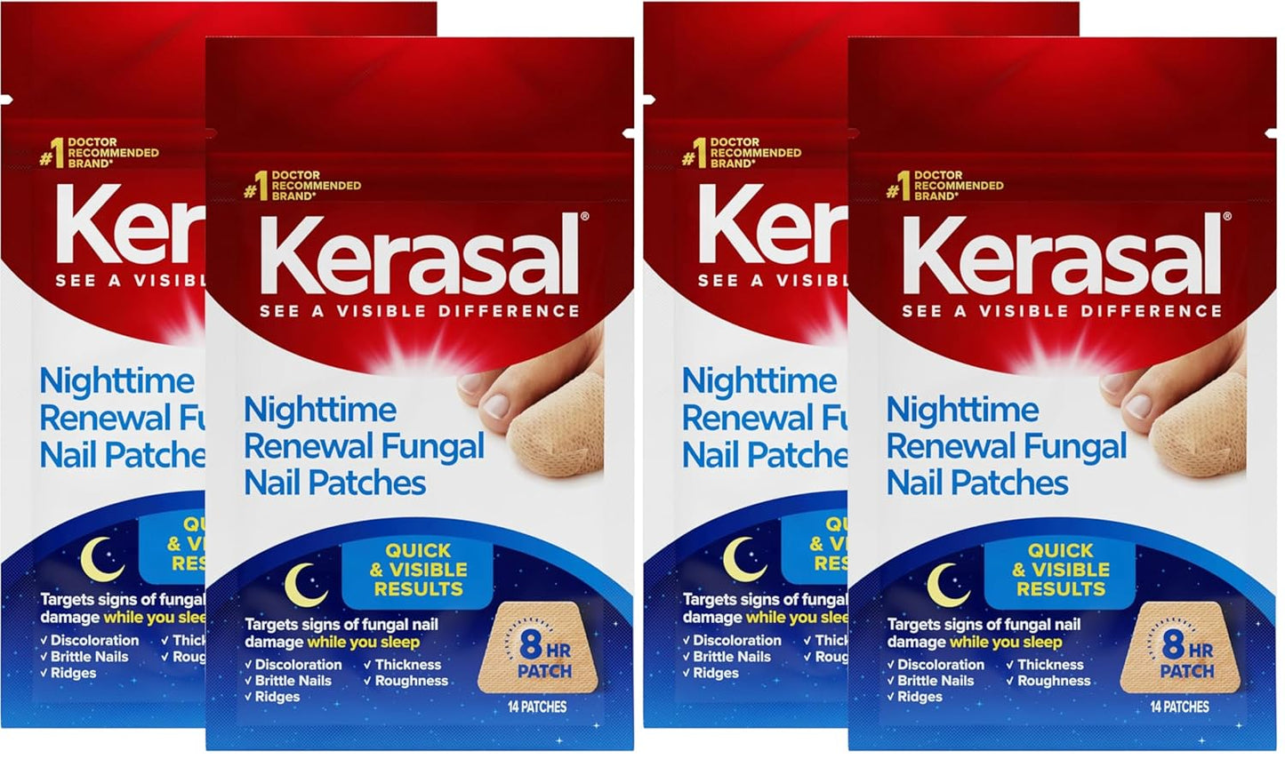 Kerasal Nail Care Brush - Restore & Repair Damaged Nails, Smooth Uneven Texture | 0.43 fl oz, 2 Applicators