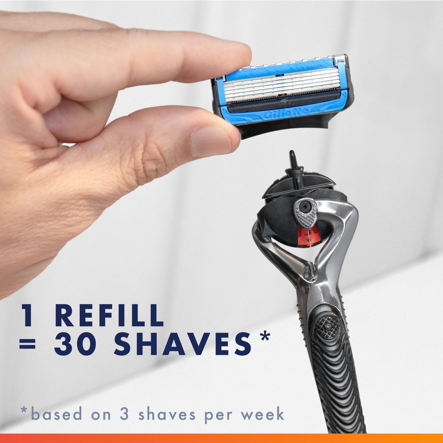 Gillette ProGlide Chill Razor Refills for Men, 4 Blade Refills