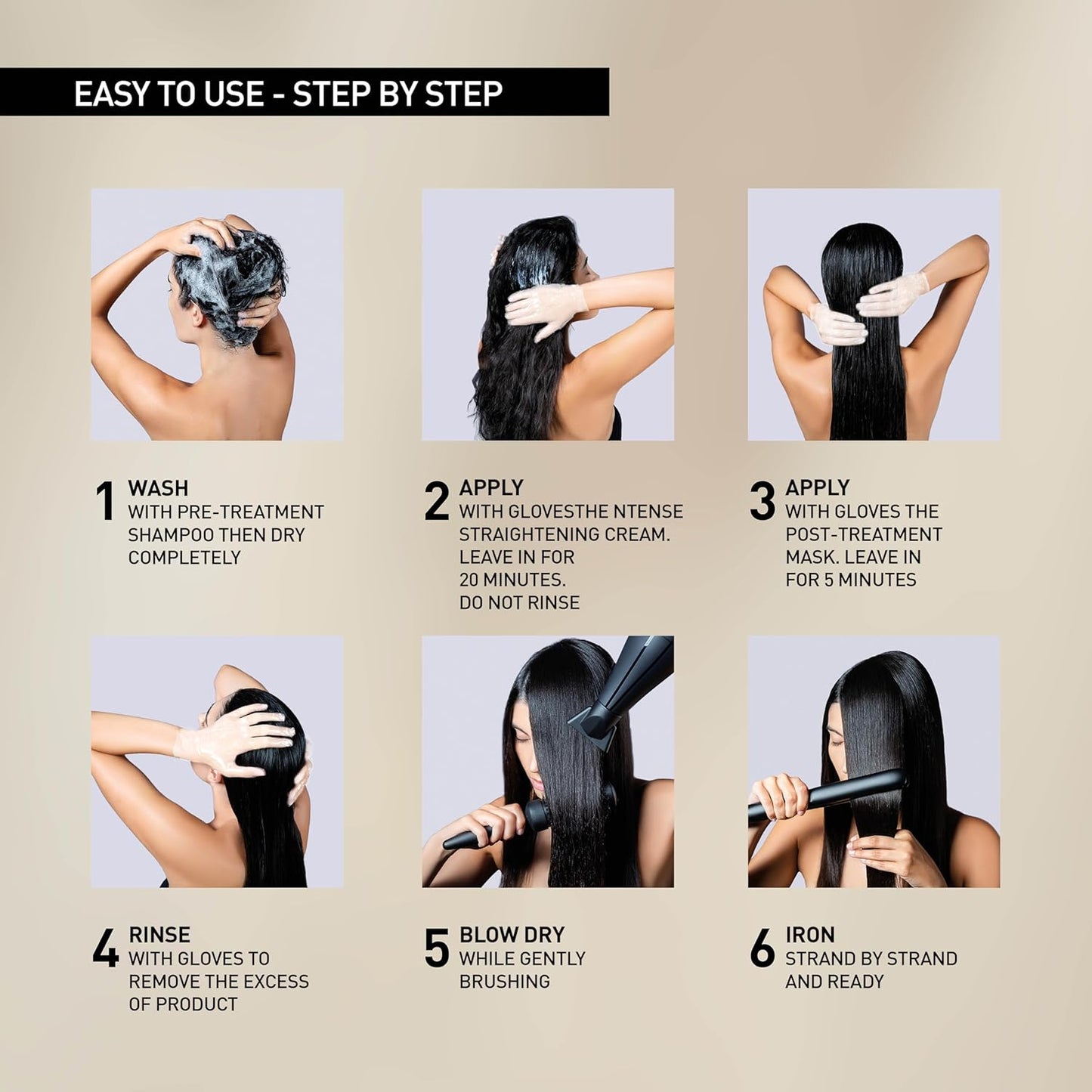 Keratin Hair Treatment - At-Home Smoothing & Straightening Kit | Frizz Control & Heat Protection