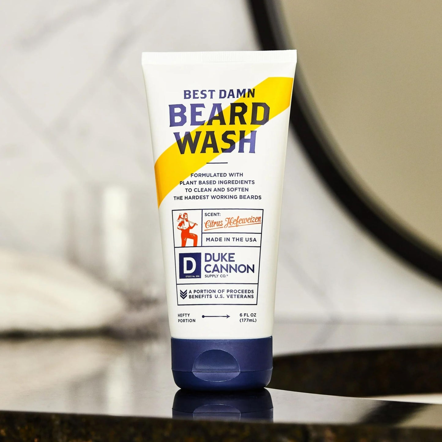 Duke Cannon Supply Co. Best Beard Wash, 6 oz. - Citrus Hefeweizen Scent, Sulfate-Free & Paraben-Free