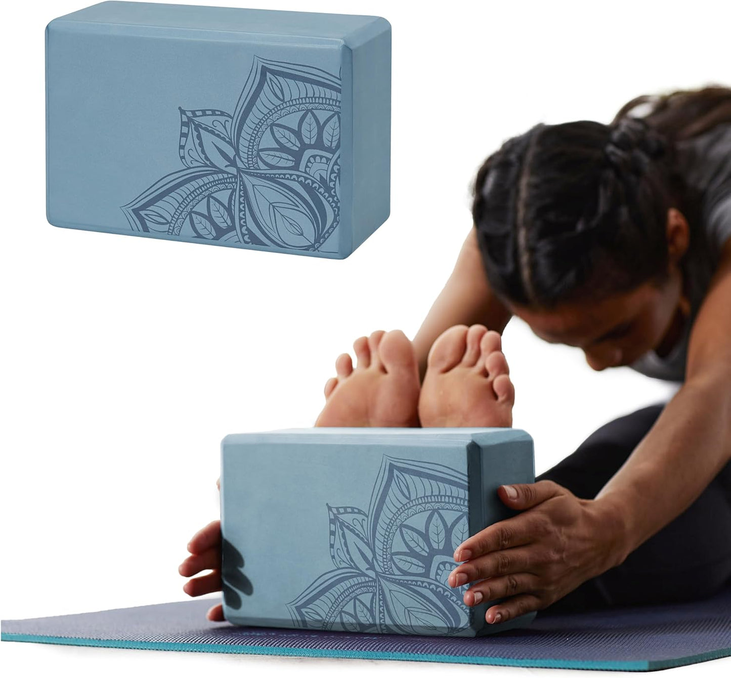 Yoga Block - Supportive Latex-Free EVA Foam with Non-Slip Surface | Ideal for Yoga, Pilates, Meditation