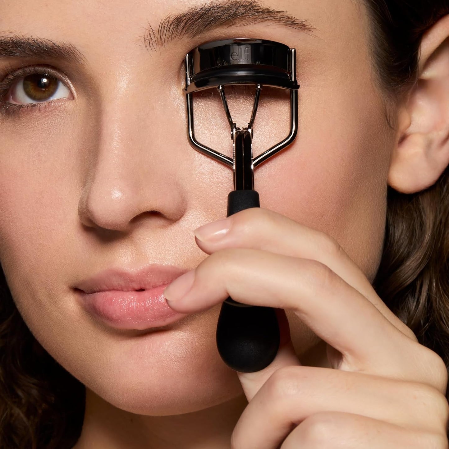 e.l.f. Pro Eyelash Curler - Stainless Steel Lash Curler for Long-Lasting Natural Curl | Ergonomic Design, Includes Replacement Pad