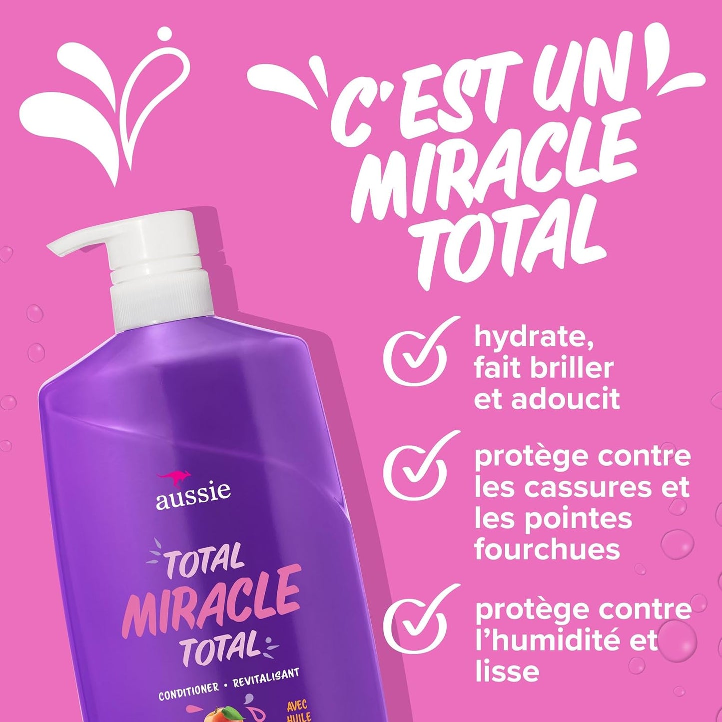 Aussie Total Miracle Conditioner - Nourishing Formula for Soft, Manageable Hair | 26.2 Fl Oz